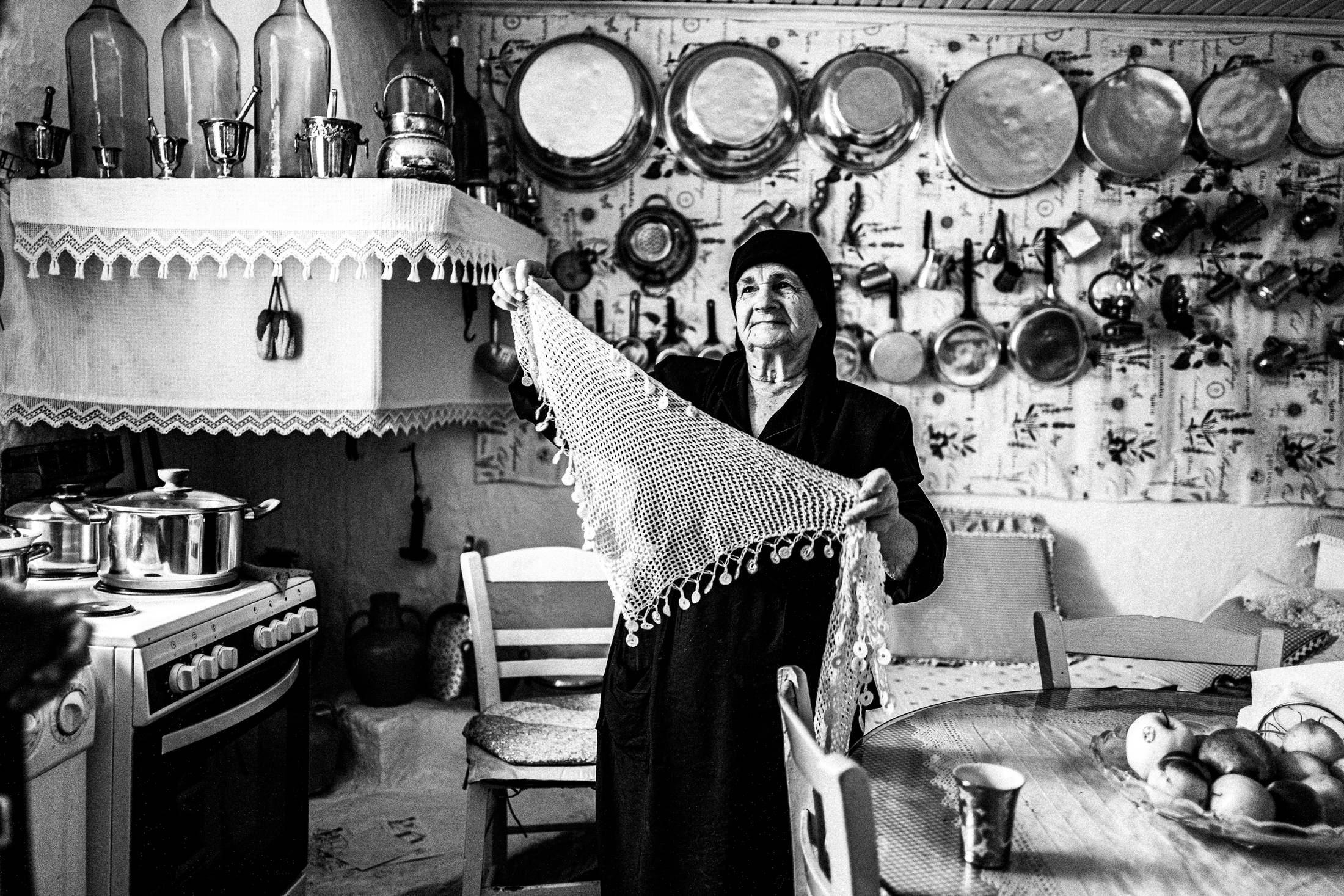 At Zafirenia's house in Anogia, Rethymnon, Crete, by photographer George Tatakis