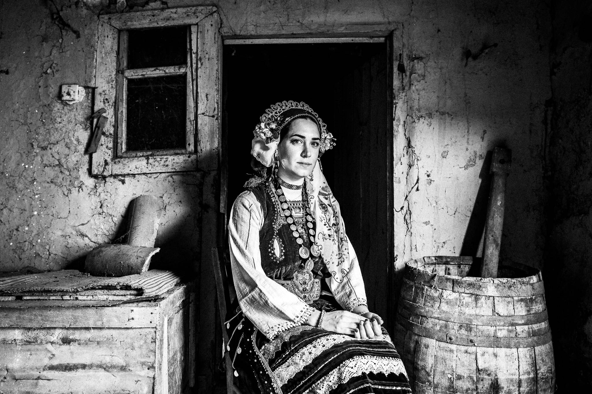 Inside a traditional house in Metaxades, Evros, Thrace, Greece, by photographer George Tatakis