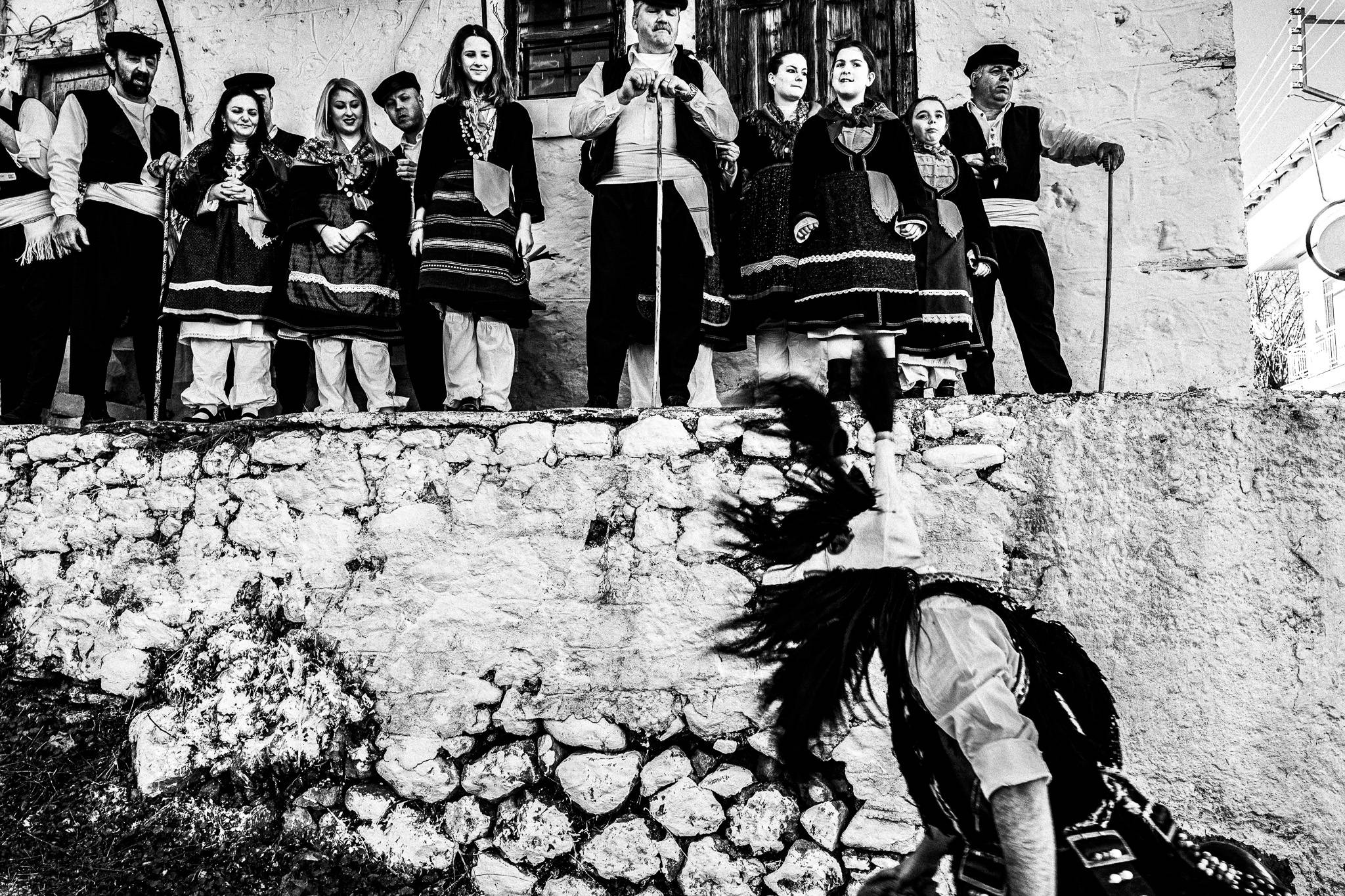 Babugera around Monastiraki, Pagan Christmas customs of Northern Greece, by photographer George Tatakis