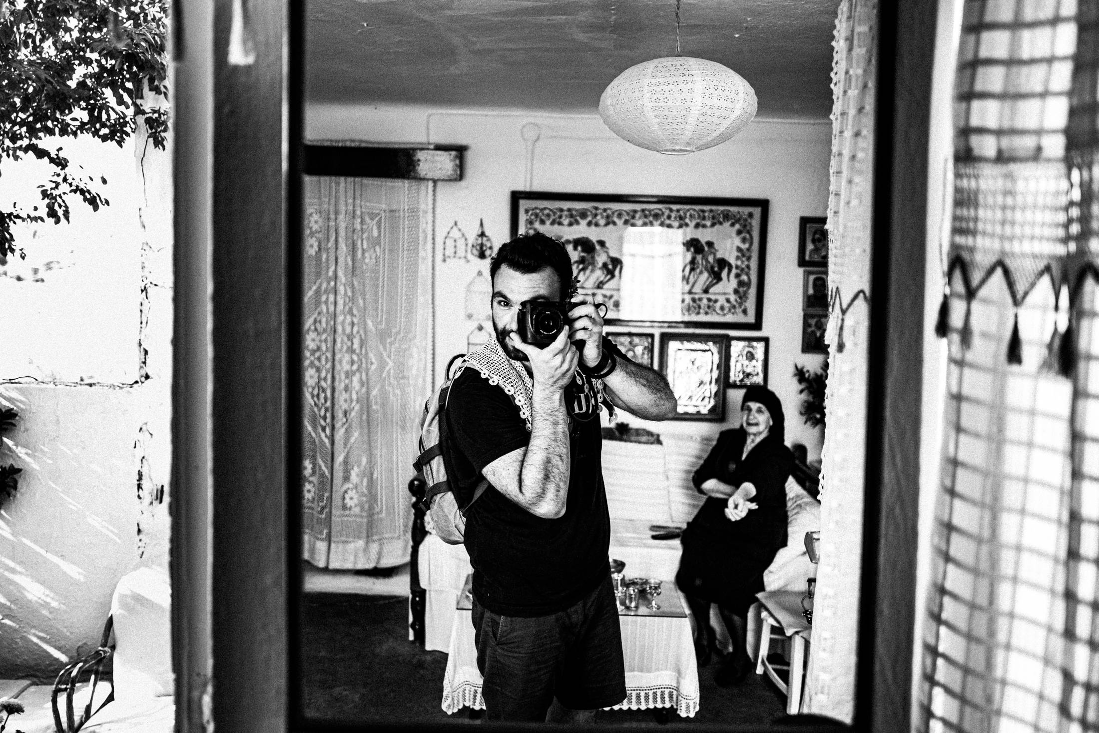 At Zafirenia's house in Anogia, Rethymnon, Crete, by photographer George Tatakis