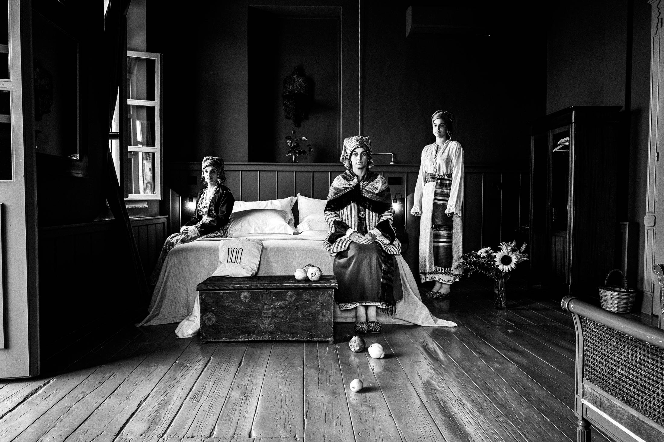 Inside the 1900 hotel at Symi island, by photographer George Tatakis