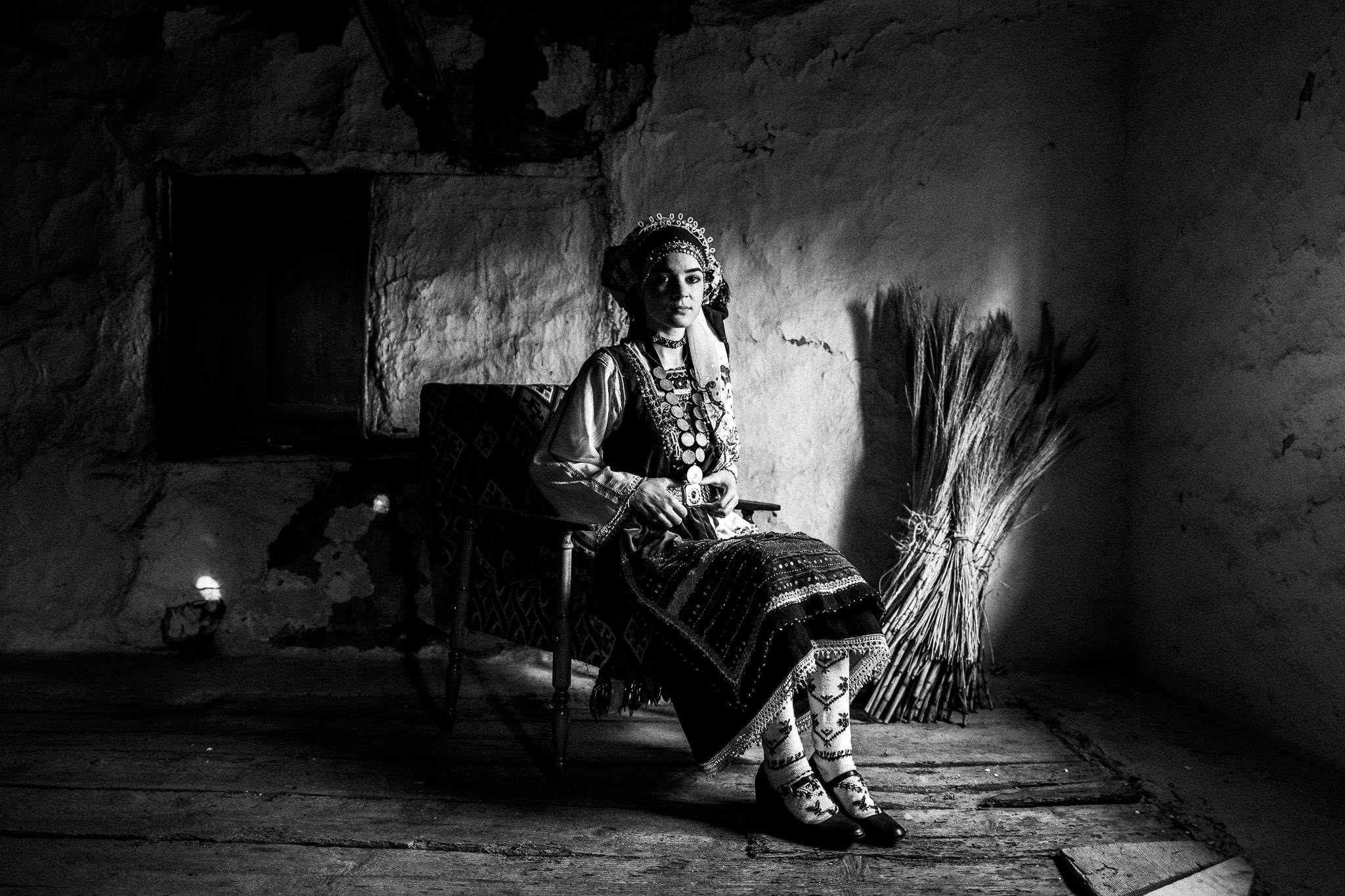 Inside a traditional house in Metaxades, Evros, Thrace, Greece, by photographer George Tatakis