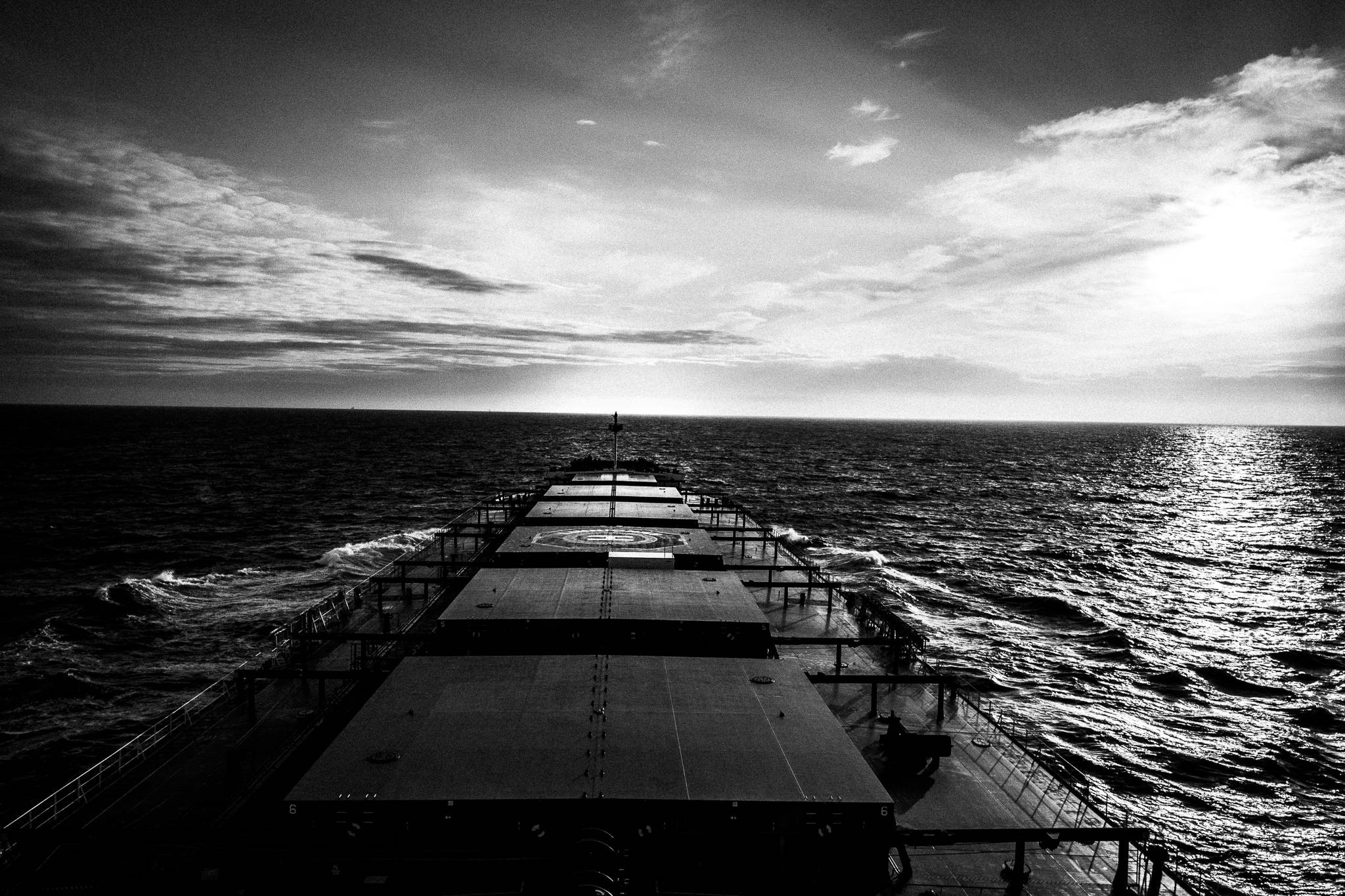The cargo vessel floating across the Mediterranean, by photographer George Tatakis