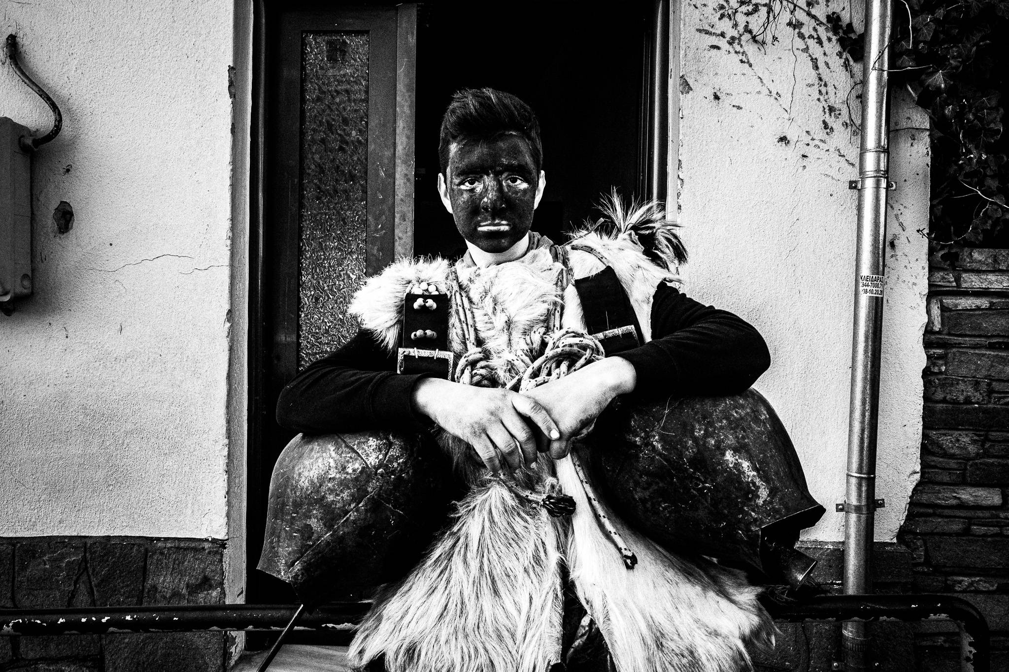 Babiden at Petroussa, Pagan Christmas customs of Northern Greece, by photographer George Tatakis
