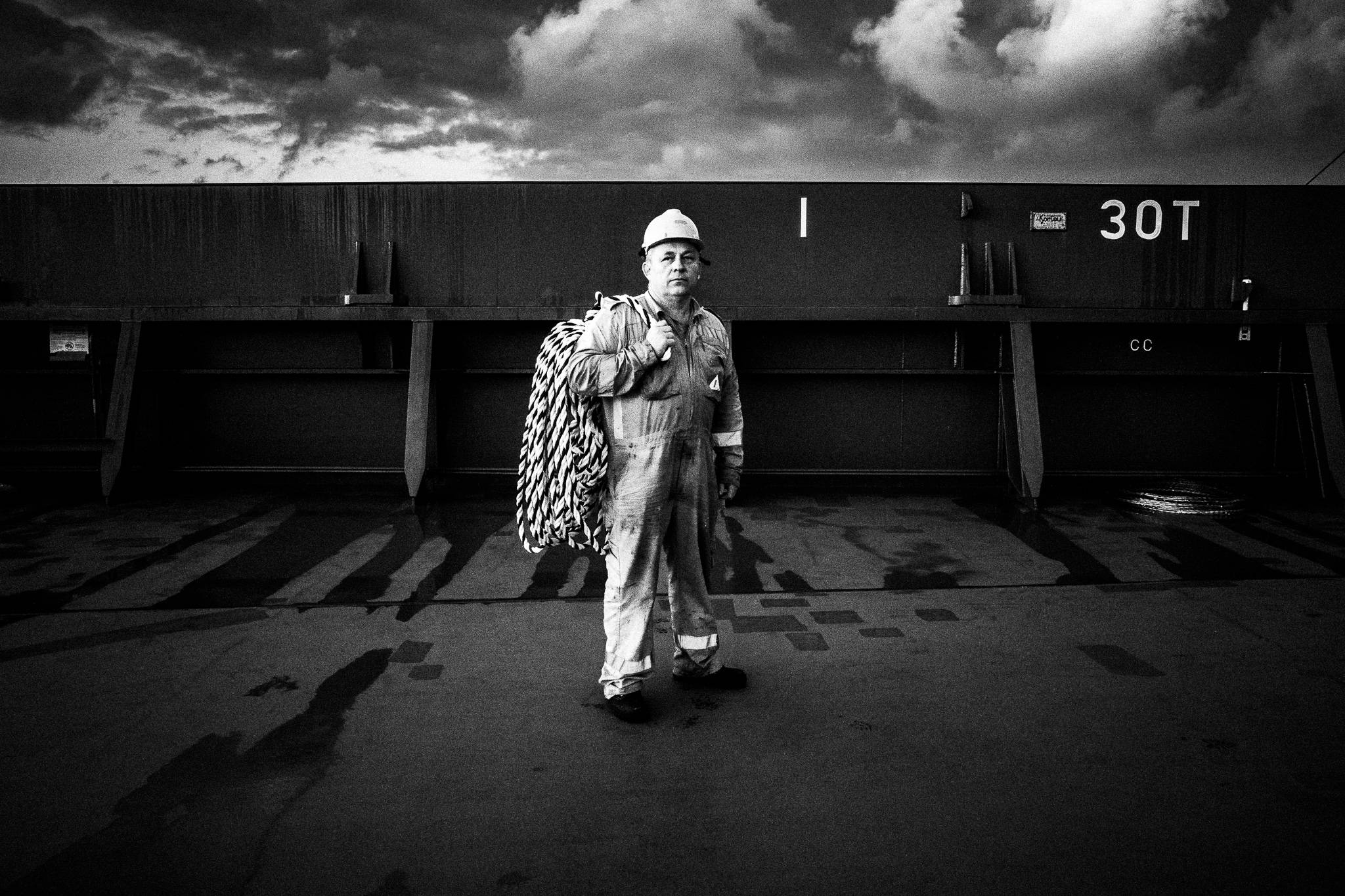 Able seaman on deck by photographer George Tatakis