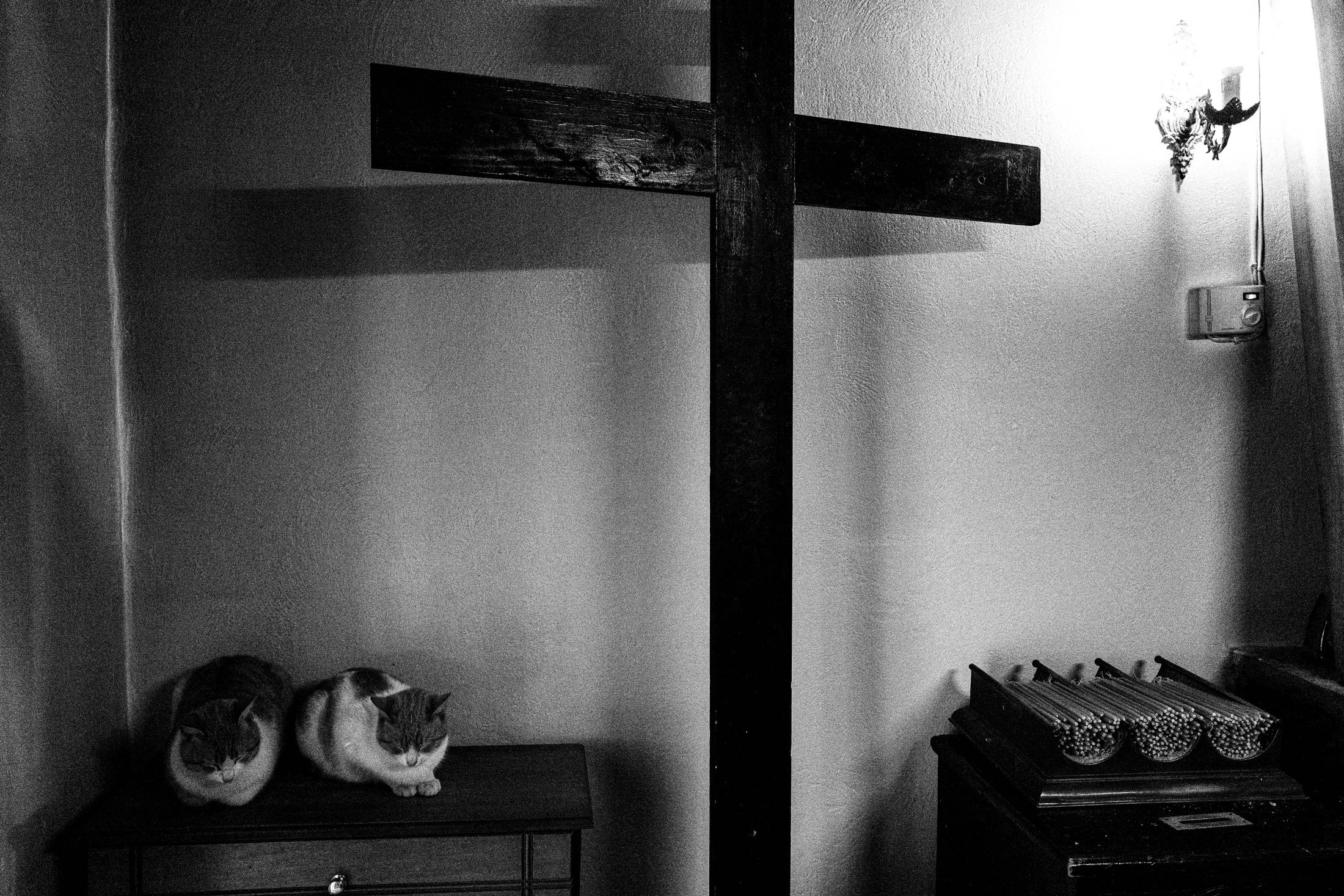 1821 Greek Revolution Creed Reenactment at Agia Lavra, in Kalavryta, Peloponnese, black and white photography from Greece by George Tatakis