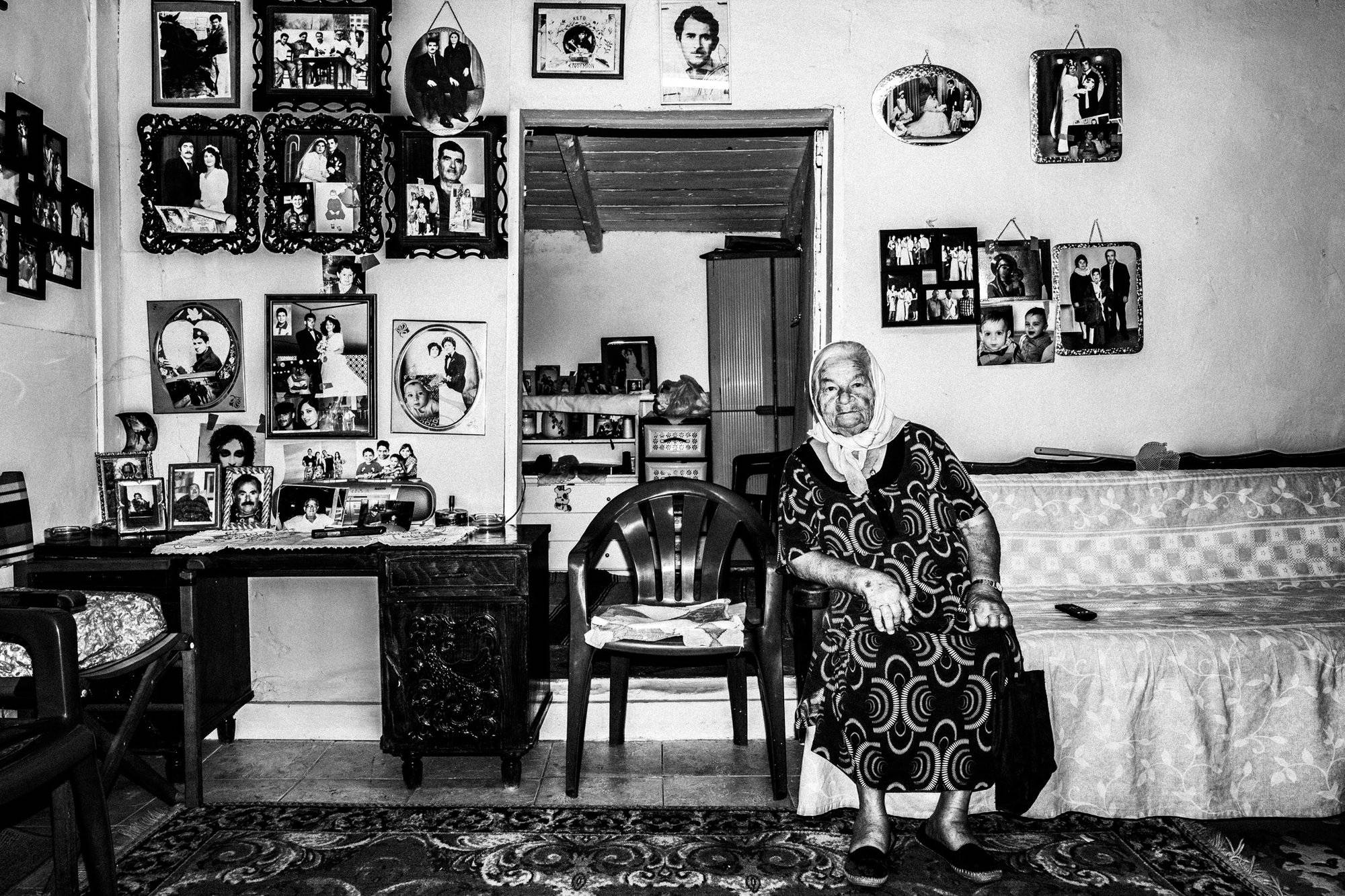 A village inhabitant at her home Greece. South Aegean. Kalymnos. © George Tatakis