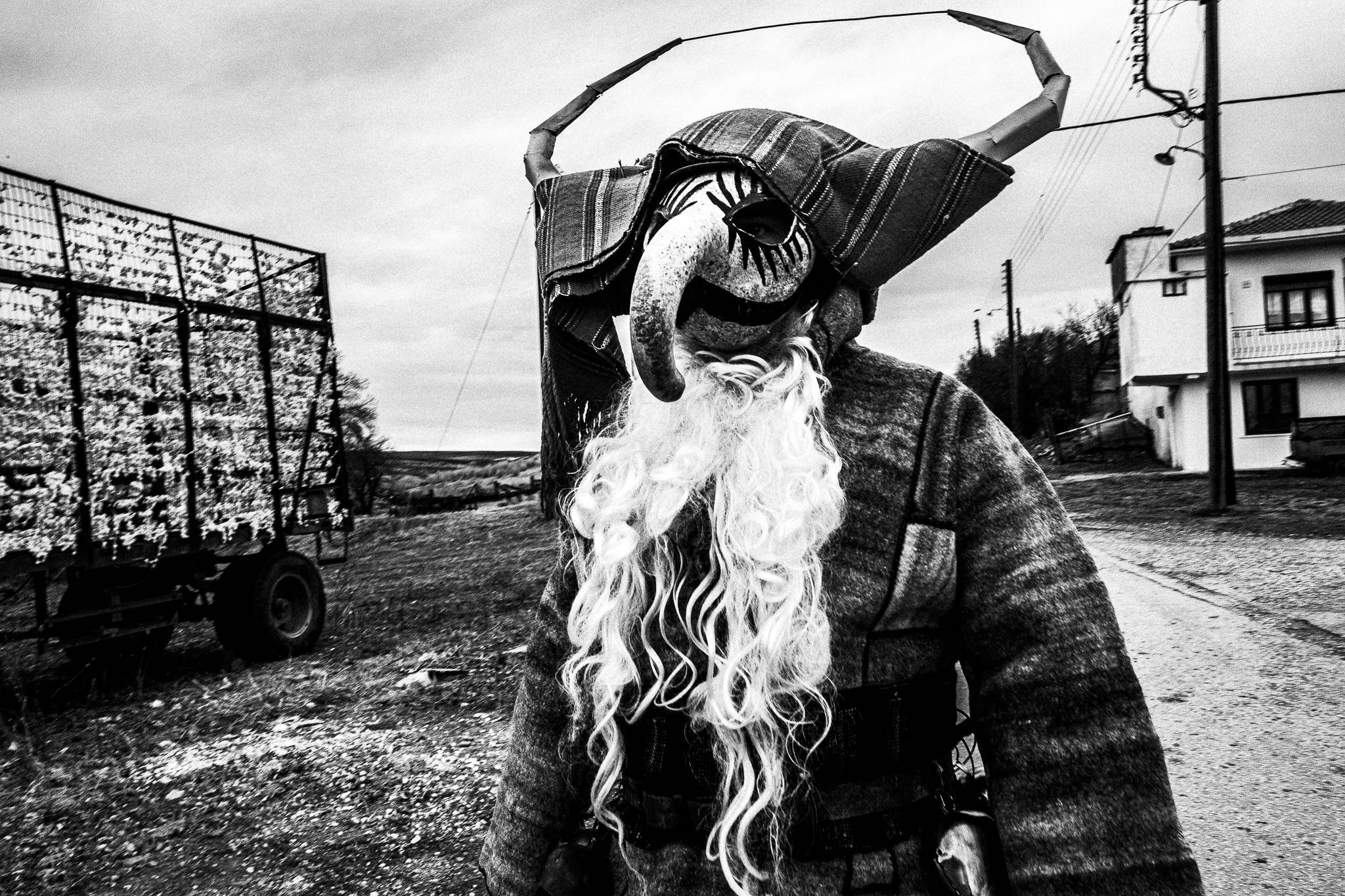 Purpuris around the village, Pagan Christmas customs of Northern Greece, by photographer George Tatakis