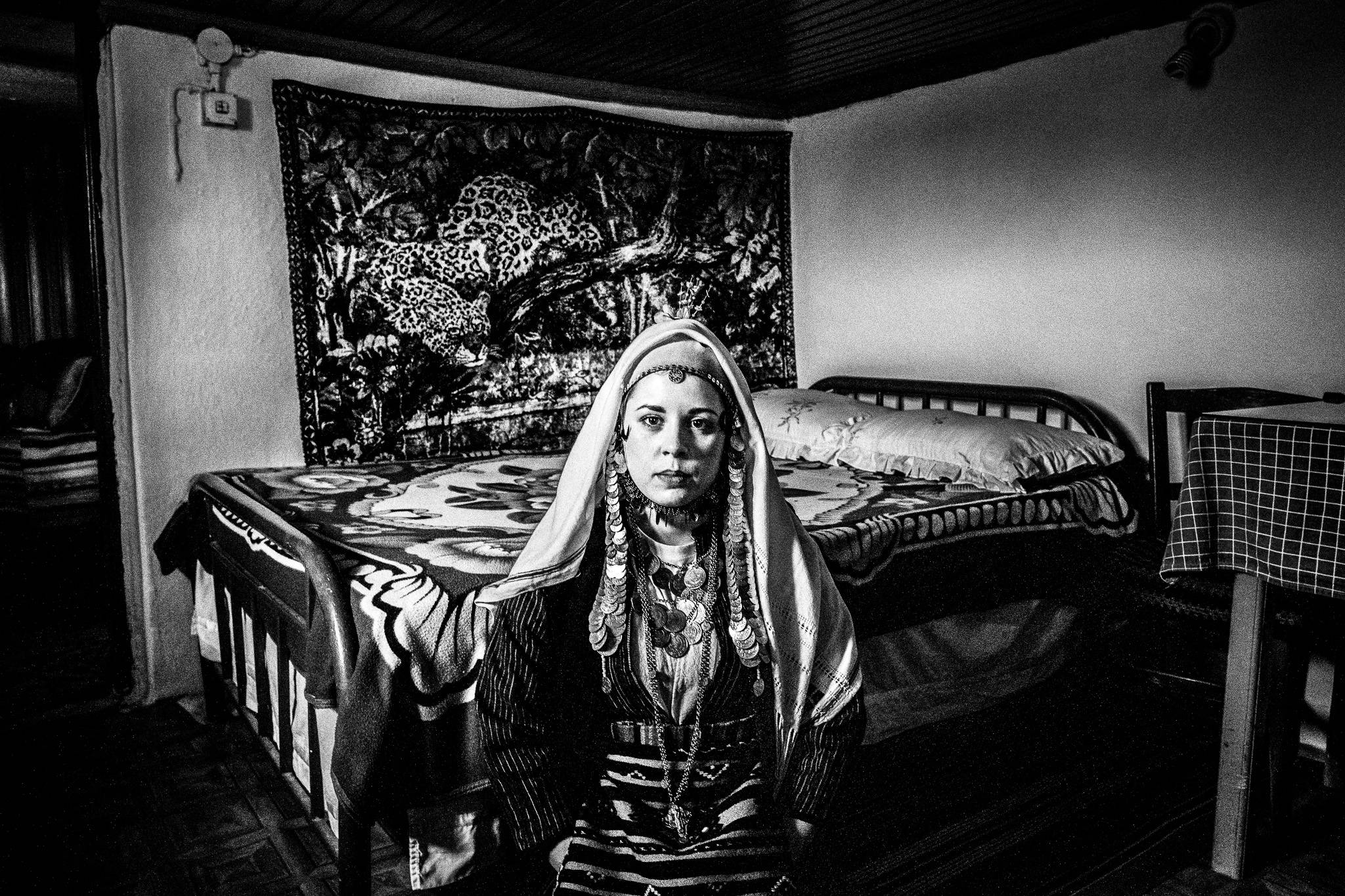Traditional costume of Issaakion, Pagan Christmas customs of Northern Greece, by photographer George Tatakis