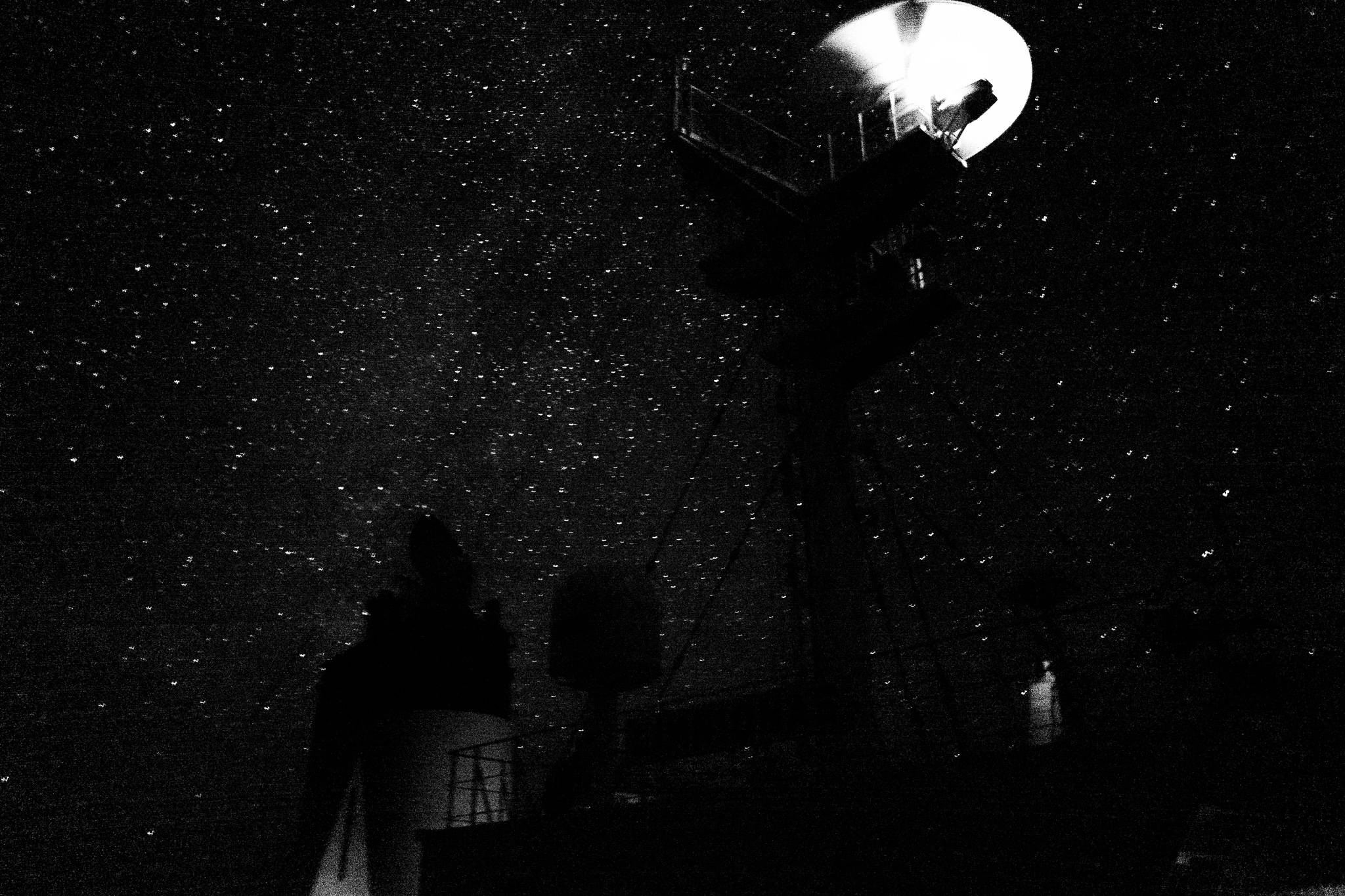 Night starry sky as seen from bridge by photographer George Tatakis