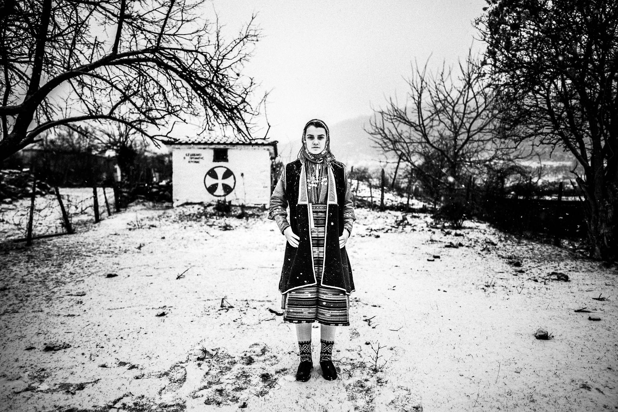 Traditional costume, Pagan Christmas customs of Northern Greece, by photographer George Tatakis