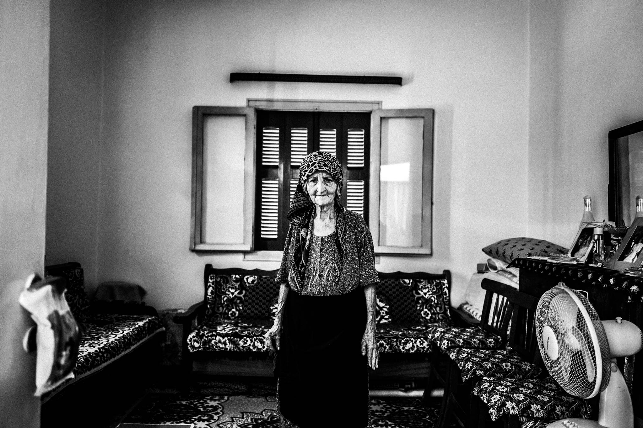 Hatice in her house in Platani, Kos, by photographer George Tatakis