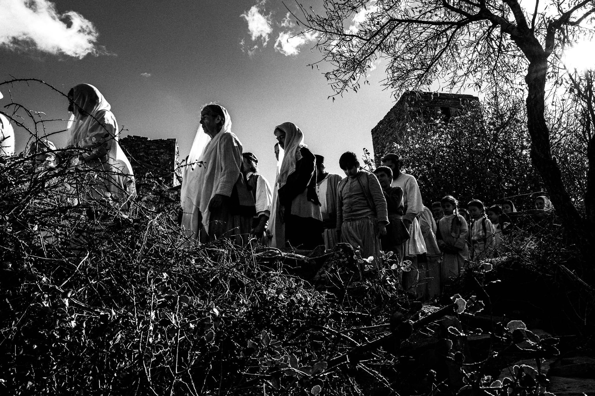 Scene of a local wedding. Black and white photography by George Tatakis during the filming of 'Φόνισσα'(Fonissa).