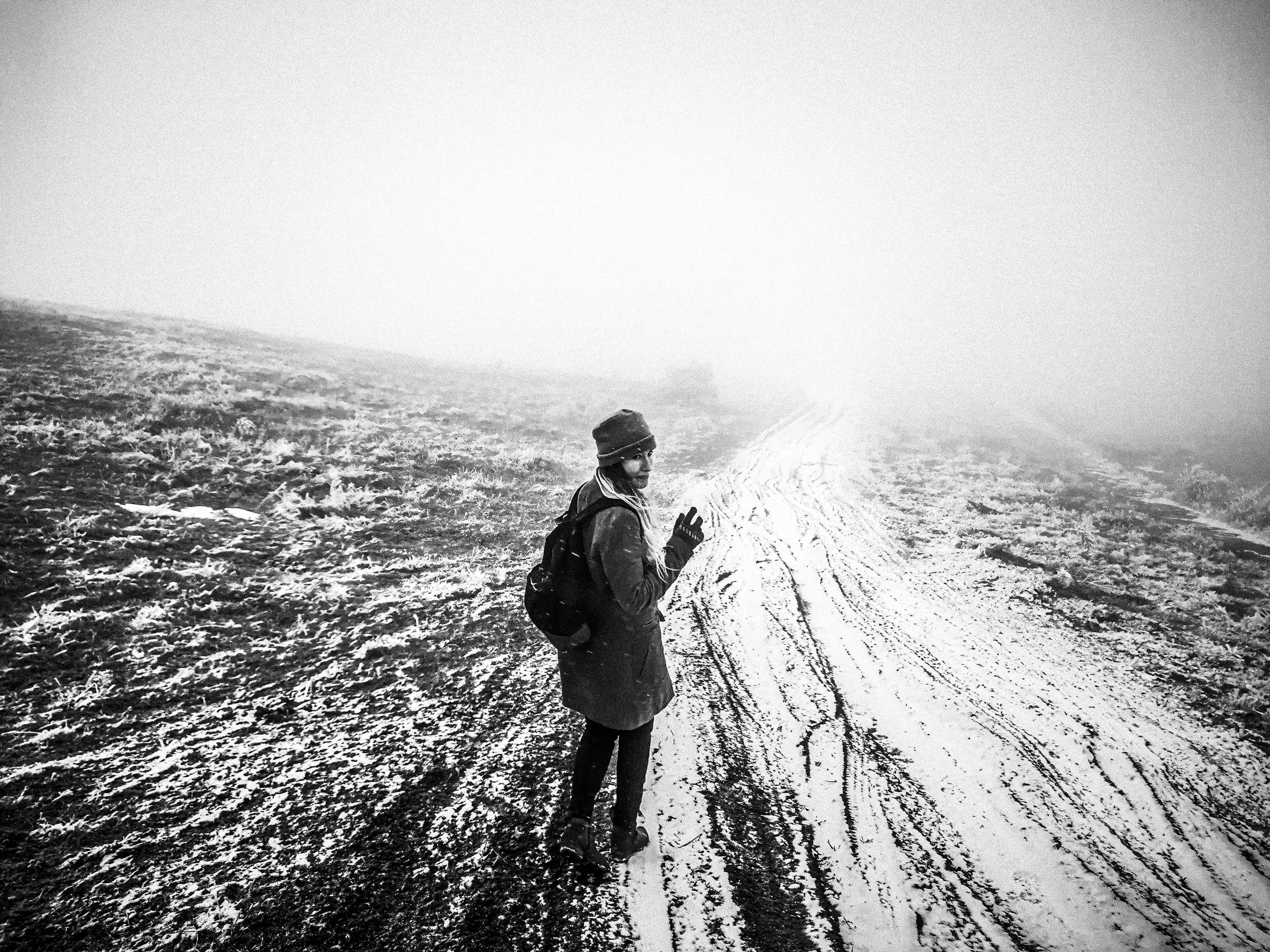 Getting to the car.Buzludzha, Bulgaria, by photographer George Tatakis