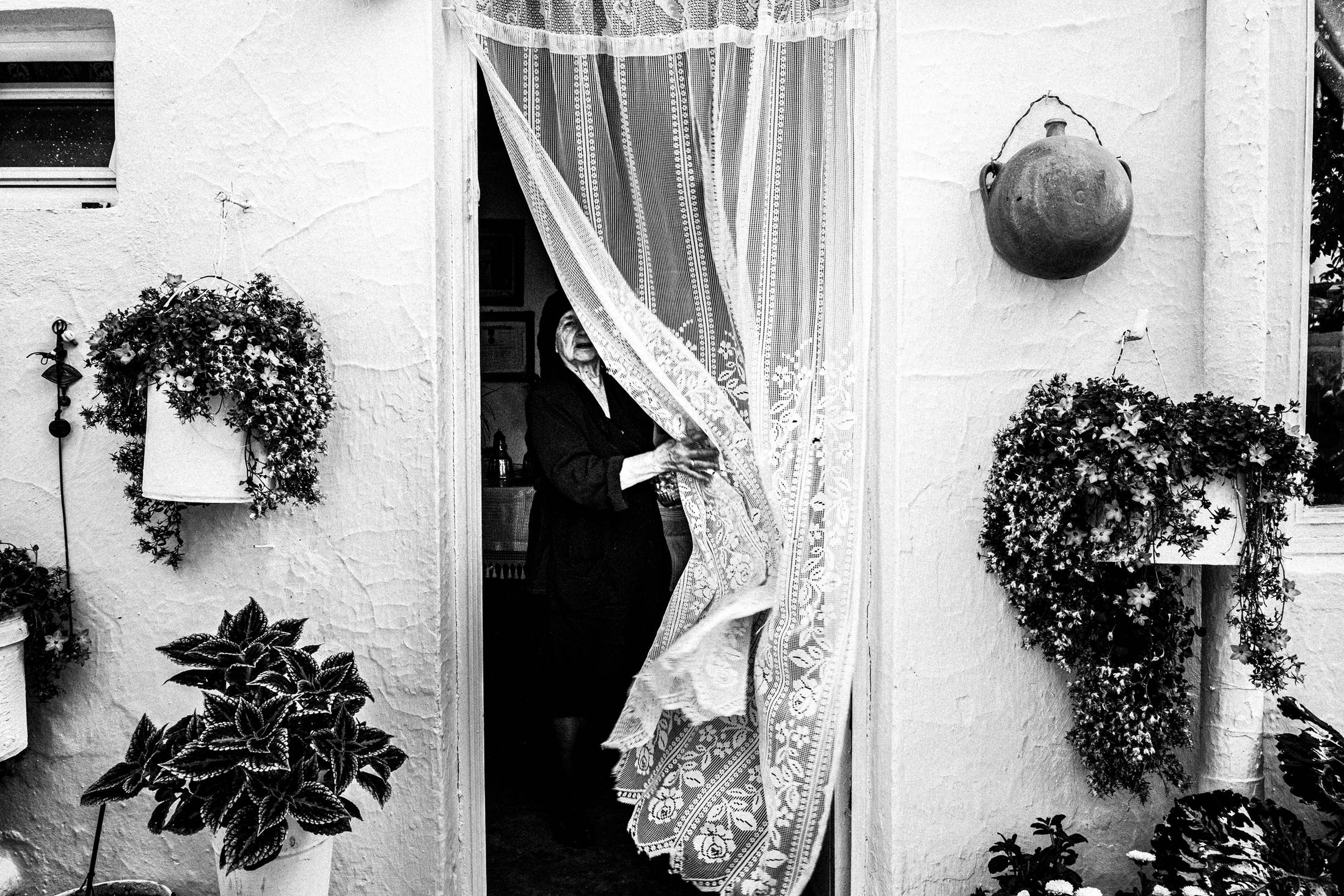 At Zafirenia's house in Anogia, Rethymnon, Crete, by photographer George Tatakis