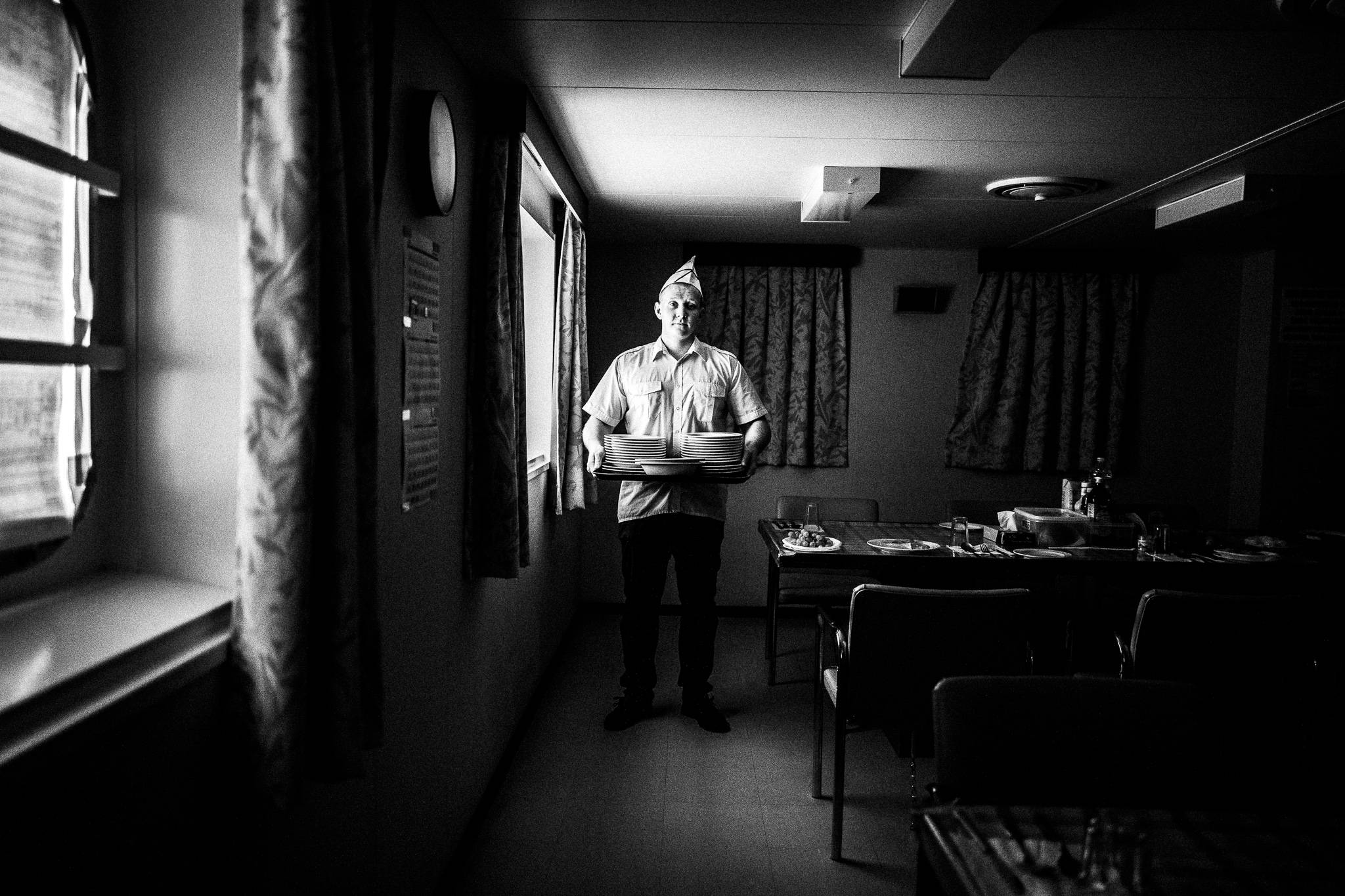 Messman in the messroom by photographer George Tatakis