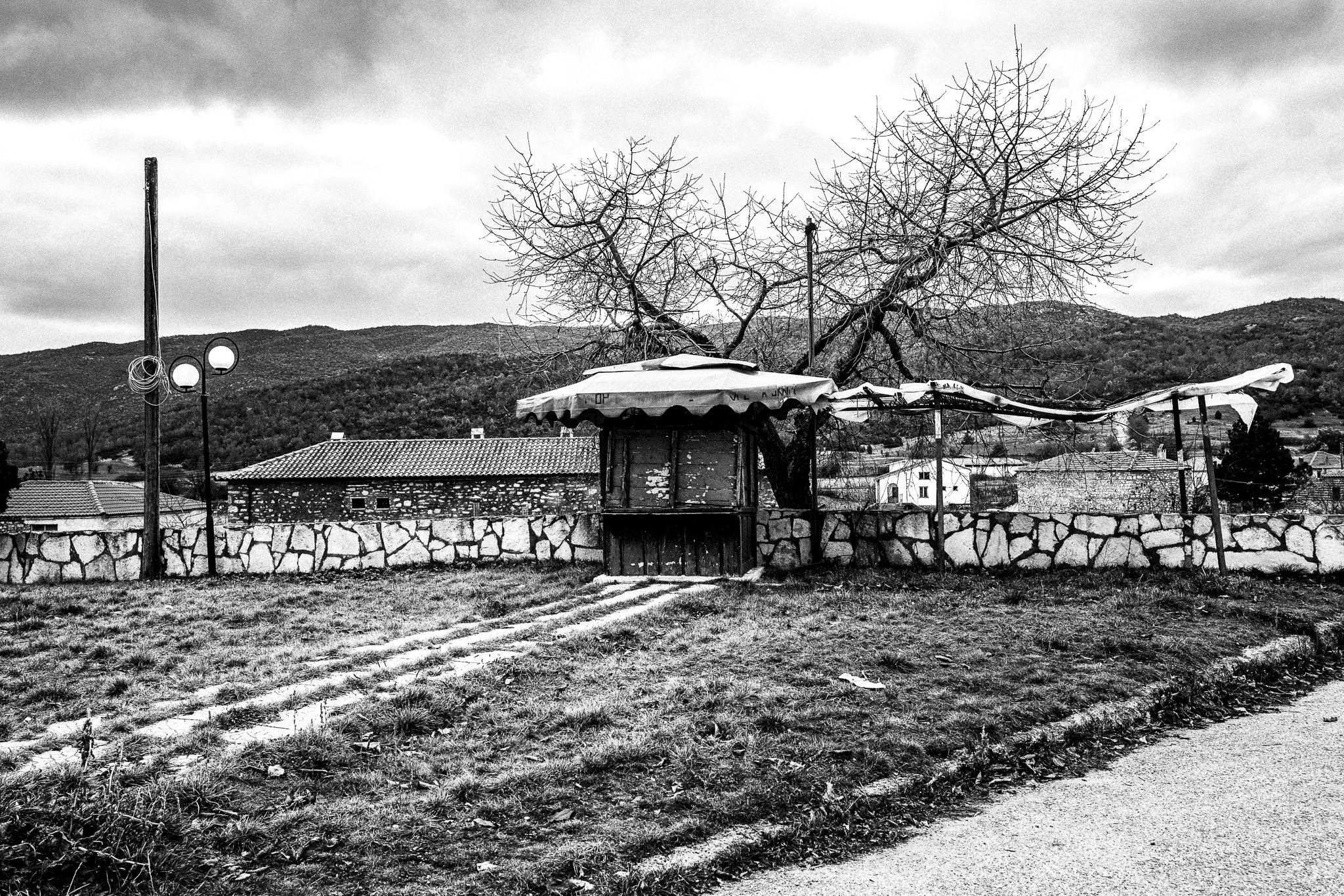 A kiosk, Pagan Christmas customs of Northern Greece, by photographer George Tatakis