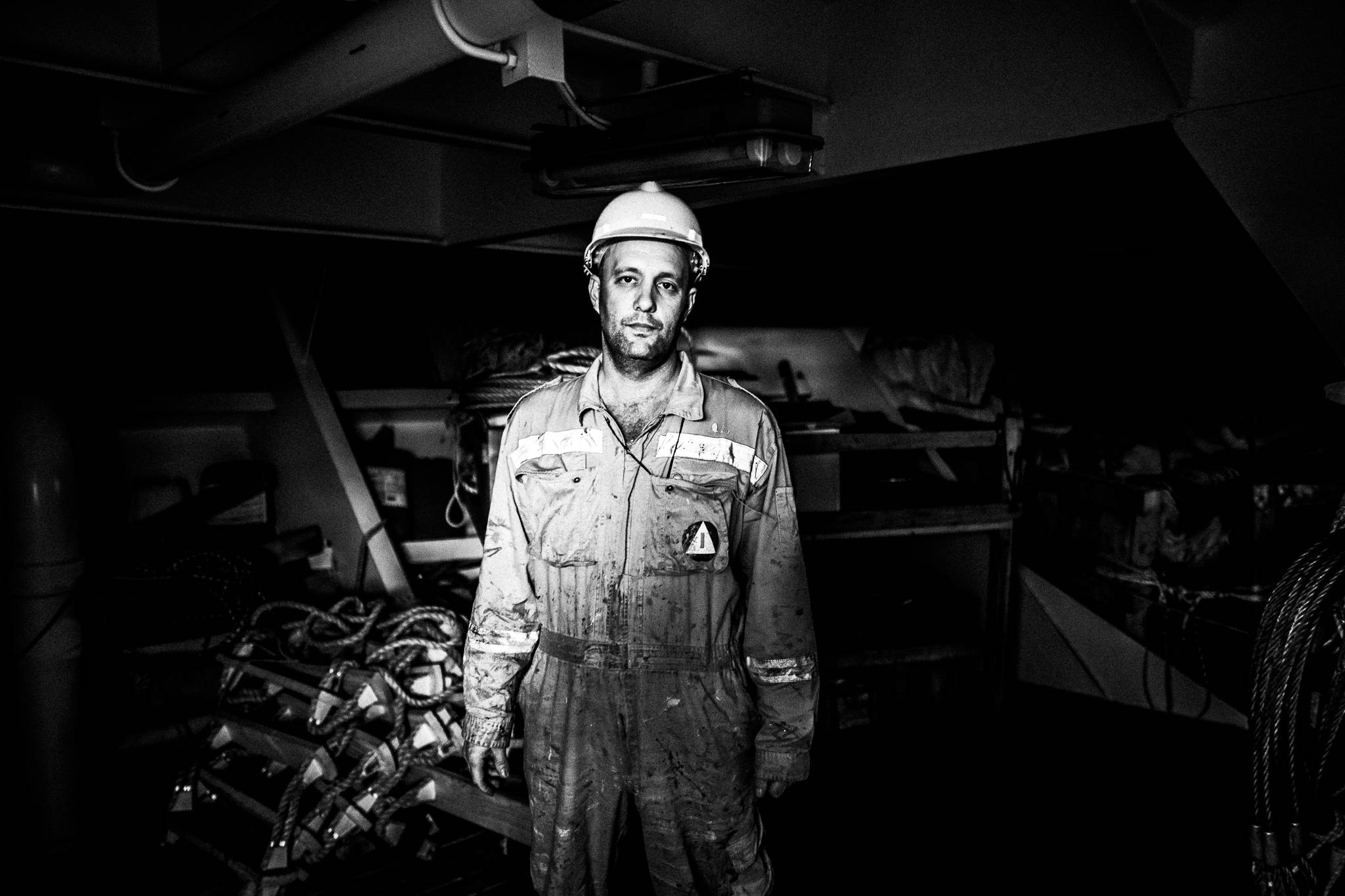 Able Seaman in fore boatswain store by photographer George Tatakis