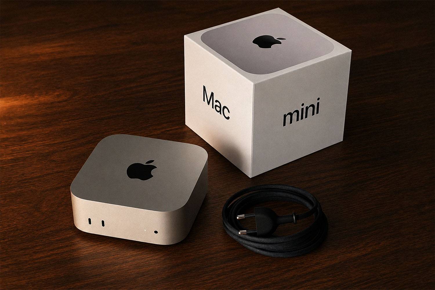 M4 Mac mini με 24 GB μνήμης και SSD 512 GB σε δημιουργικό χώρο εργασίας