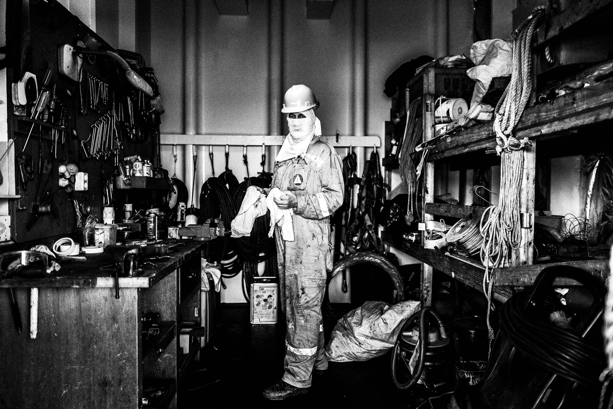 In the ship's workshop, by photographer George Tatakis