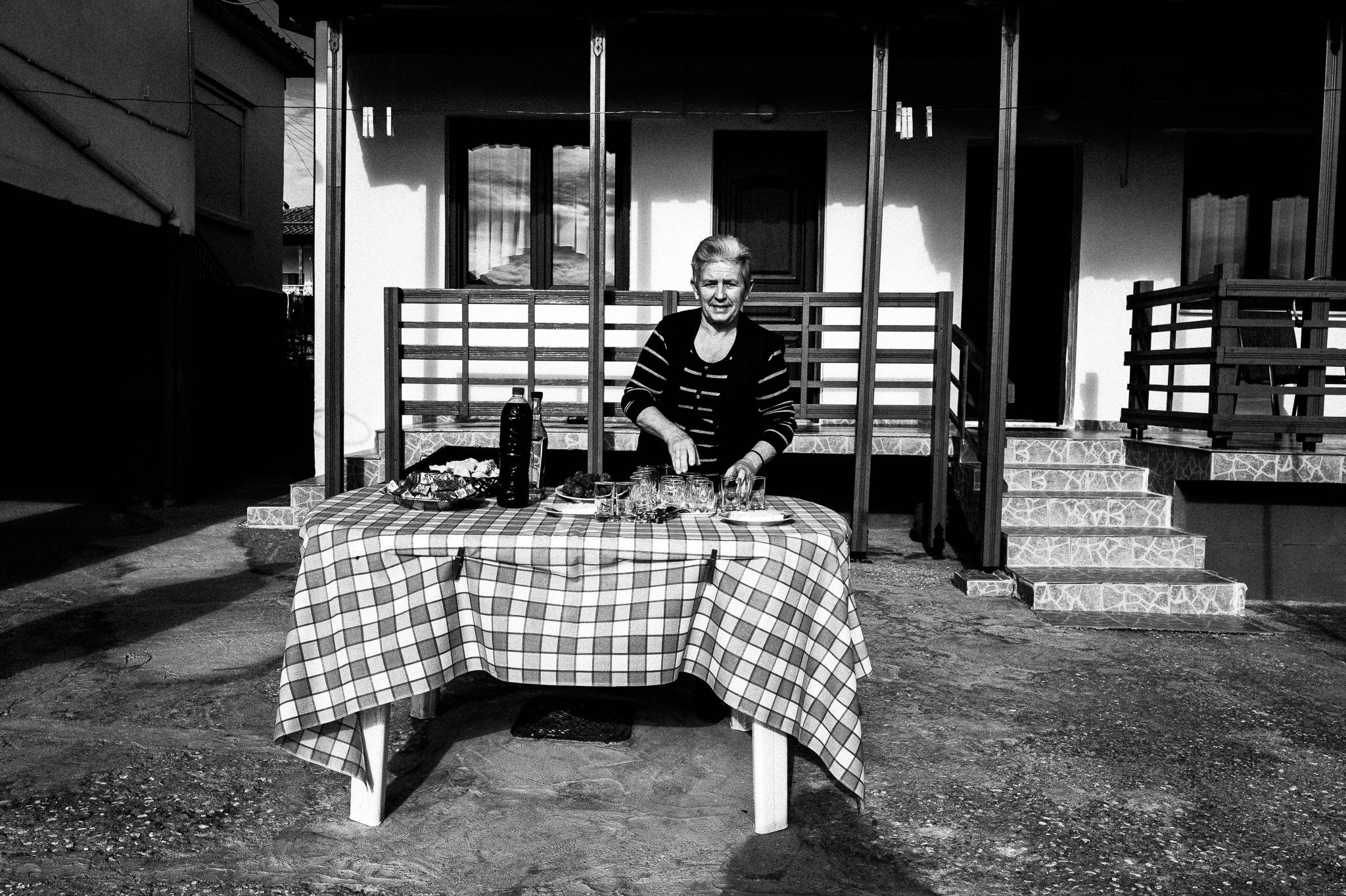 Food and drink for the visitor, Pagan Christmas customs of Northern Greece, by photographer George Tatakis