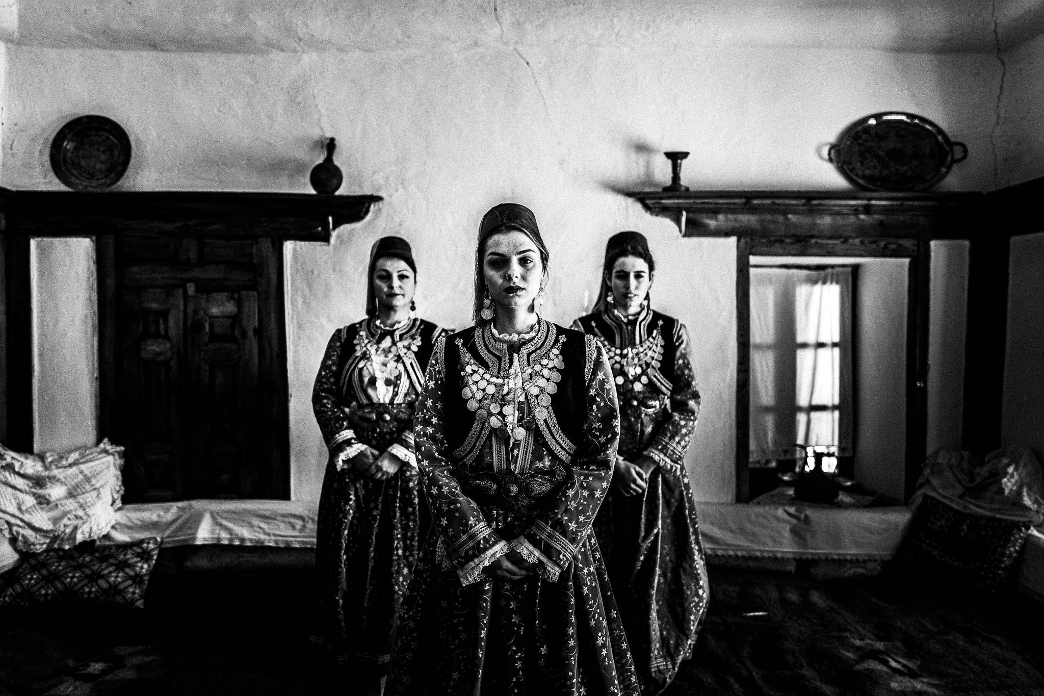 Traditional costumes, Pagan Christmas customs of Northern Greece, by photographer George Tatakis