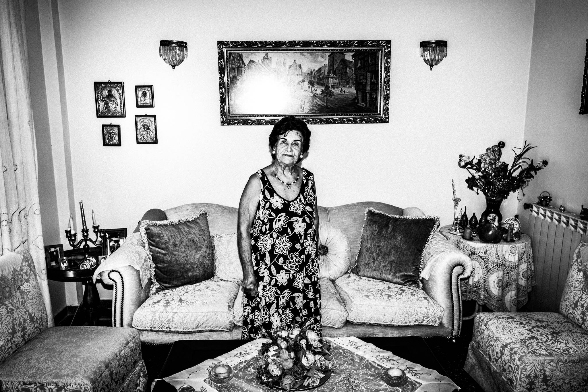 Argyro in her house in Kos town, by photographer George Tatakis