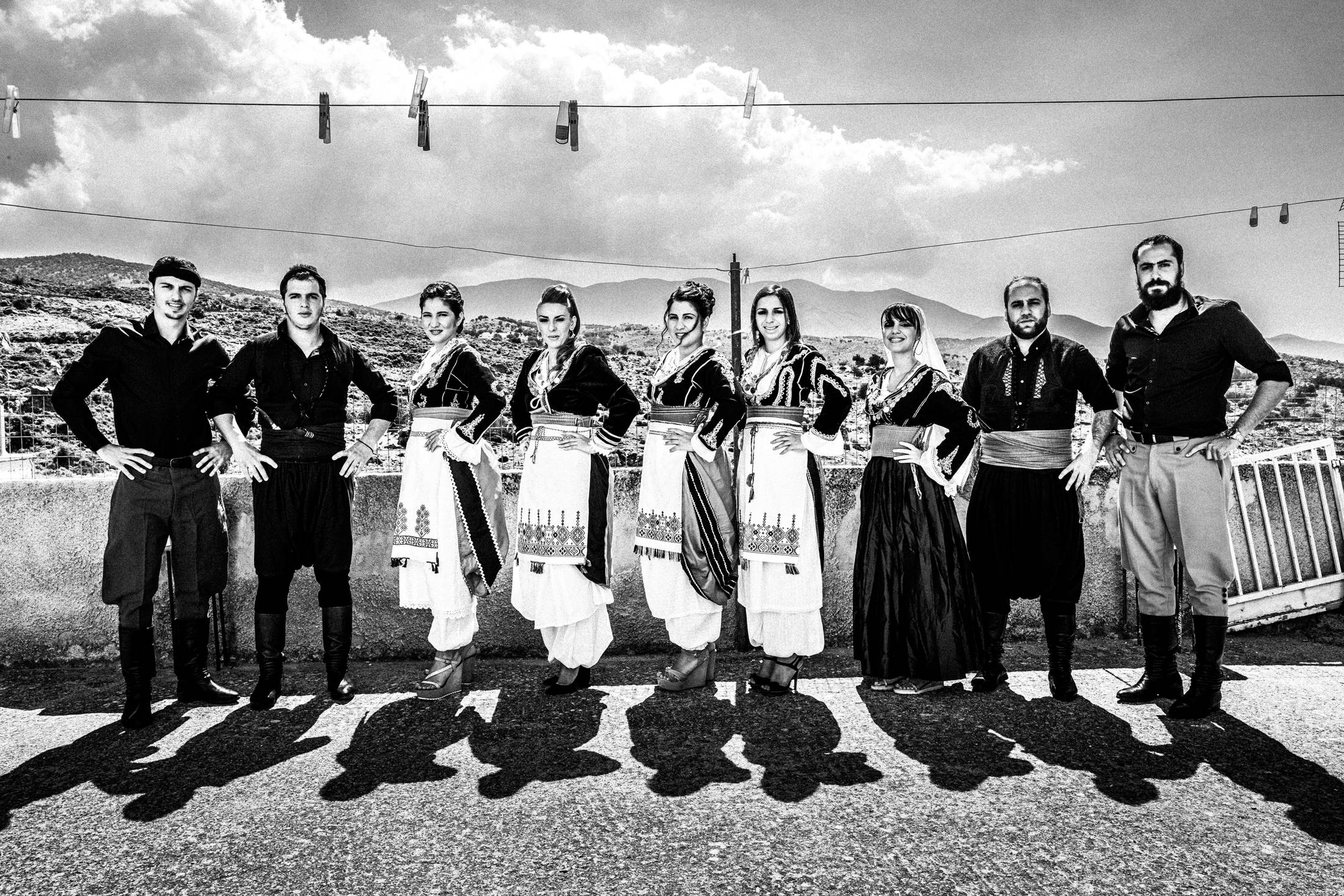 The family before the wedding, Anogia, Rethymnon, Crete, by photographer George Tatakis