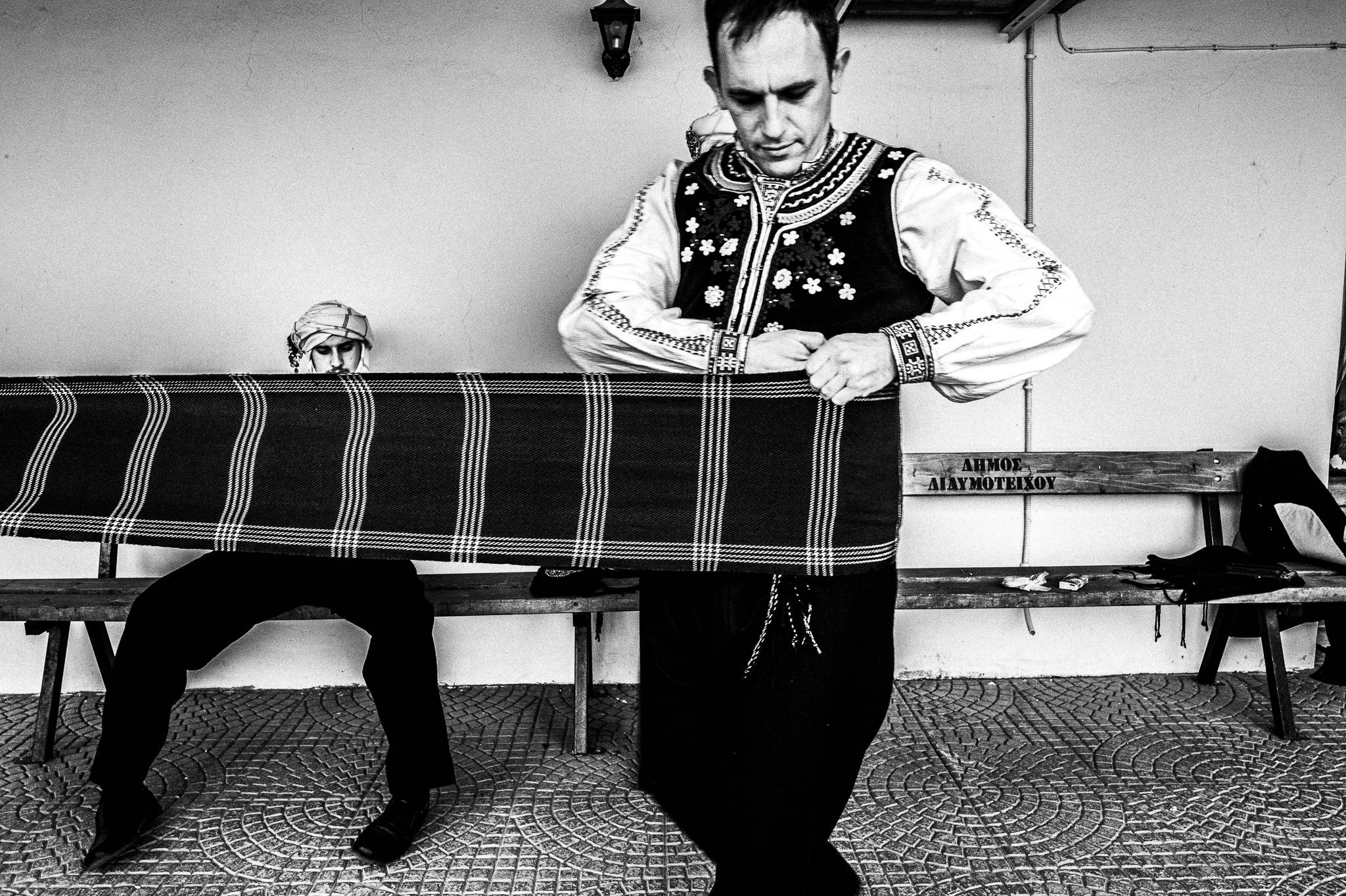 Getting dressed, Pagan Christmas customs of Northern Greece, by photographer George Tatakis