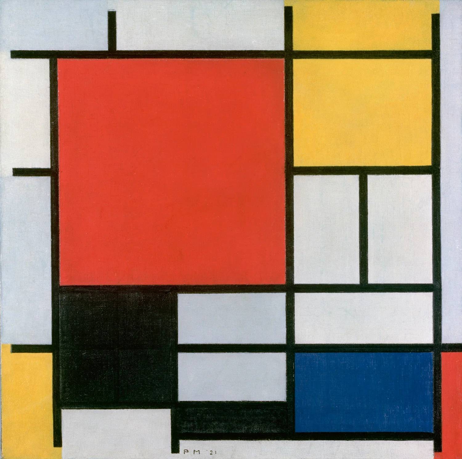 Composition in Red, Yellow, Blue and Black by Piet Mondrian