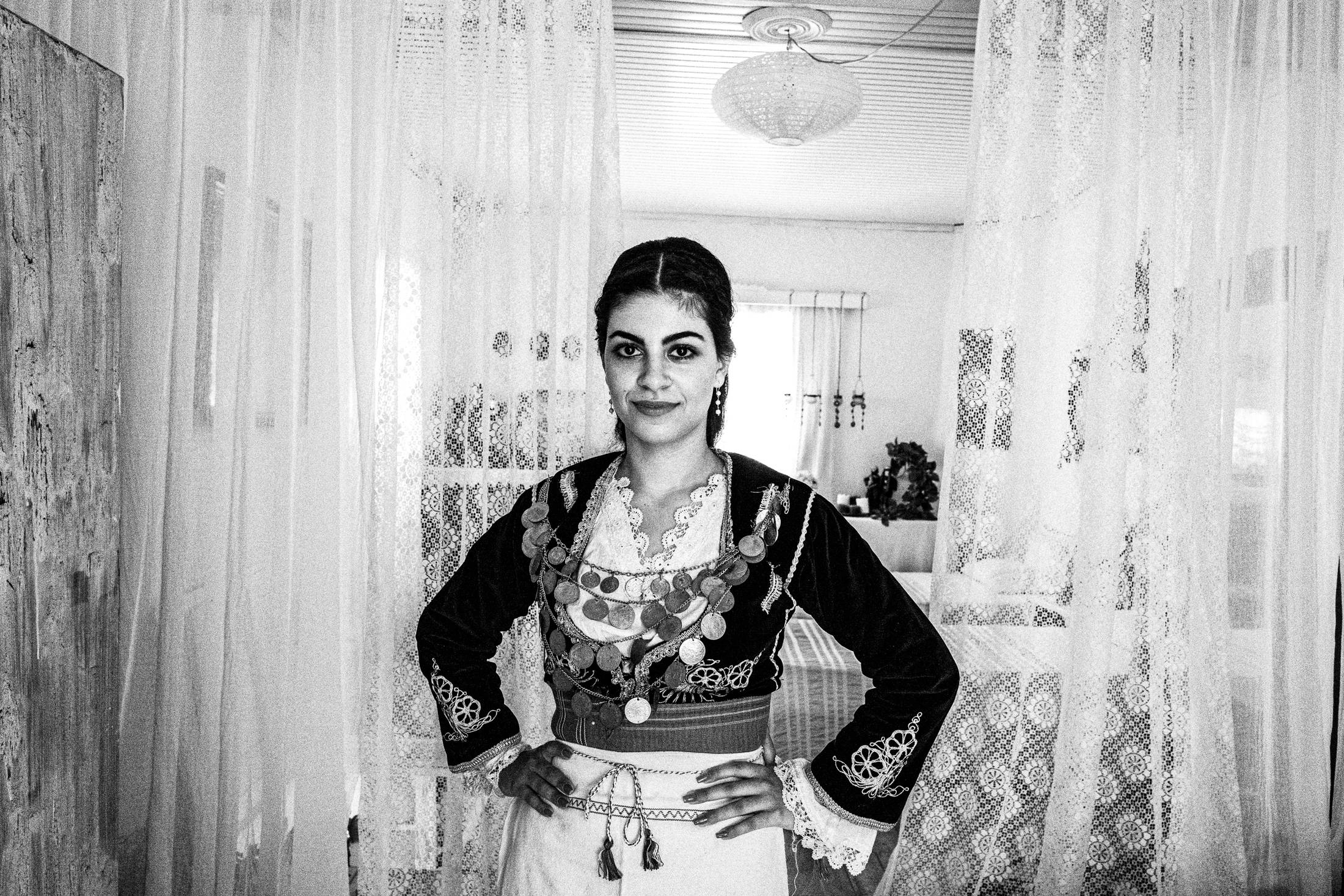 Zacharenia in Sartza, at Zafirenia's house in Anogia, Rethymnon, Crete, by photographer George Tatakis