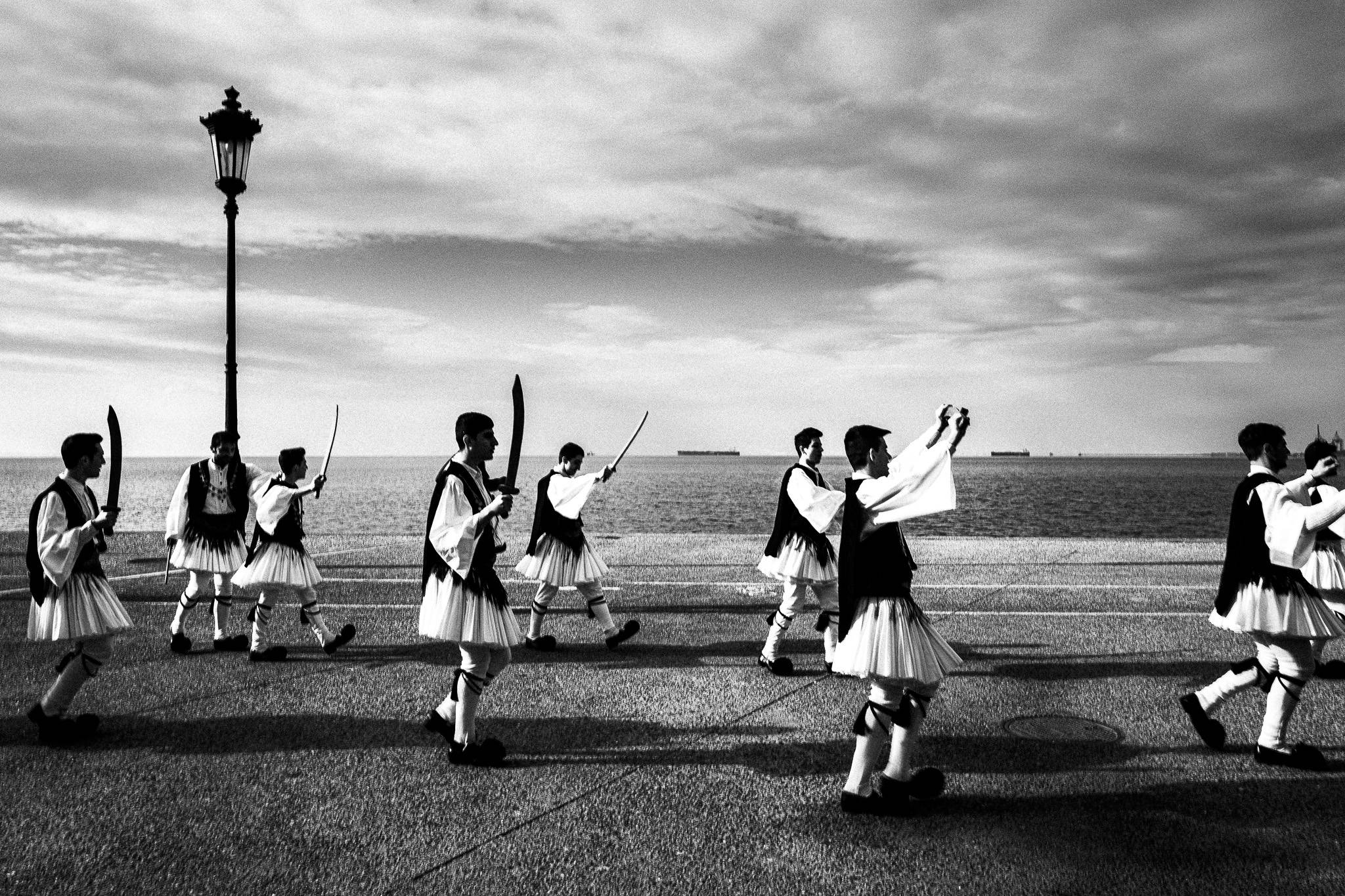 Fotarades at Thessaloniki, Pagan Christmas customs of Northern Greece, by photographer George Tatakis