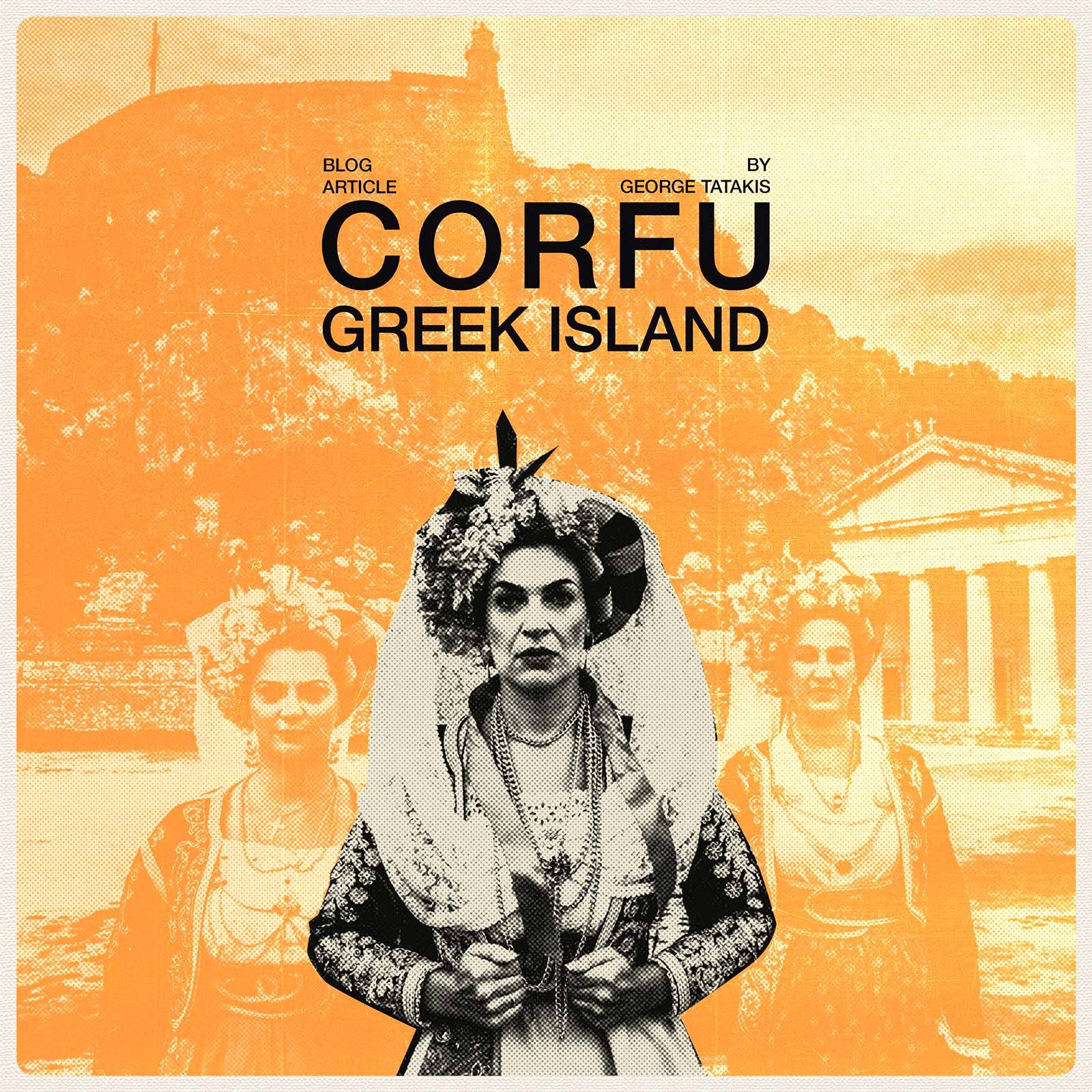Caryatis on the Island of Corfu in Greece