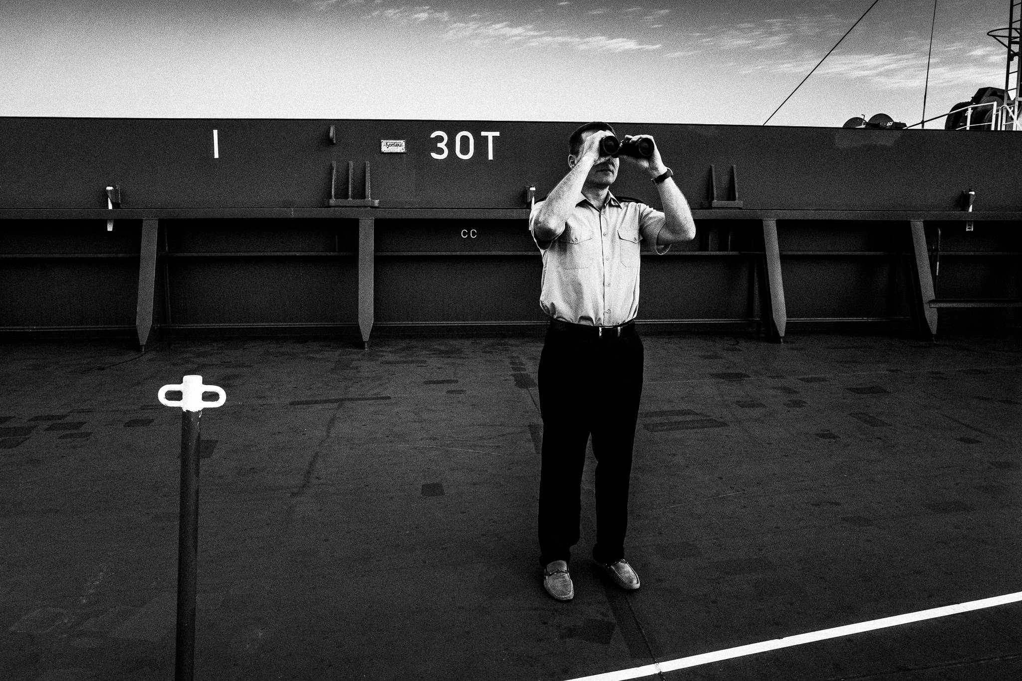 The captain on deck, by photographer George Tatakis