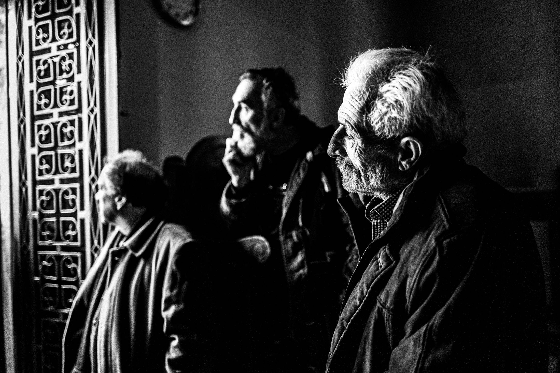 1821 Greek Revolution Creed Reenactment at Agia Lavra, in Kalavryta, Peloponnese, black and white photography from Greece by George Tatakis