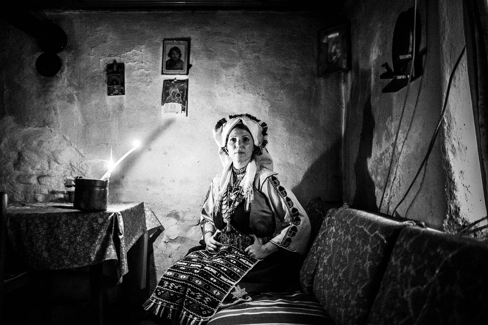 Inside a traditional house of Mani village, Evros, Thrace, Greece, by photographer George Tatakis