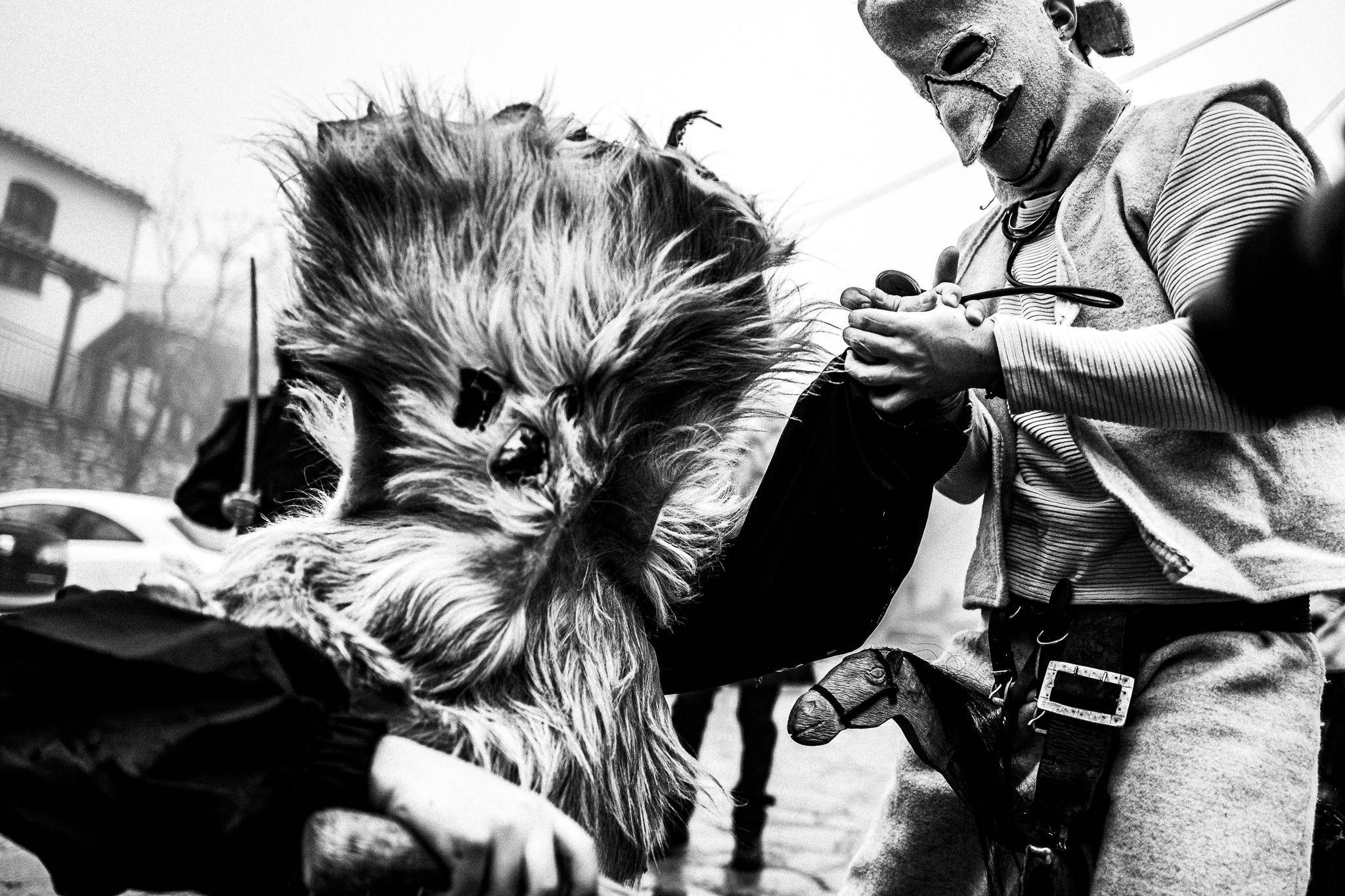 Picking up Charapis, Pagan Christmas customs of Northern Greece, by photographer George Tatakis