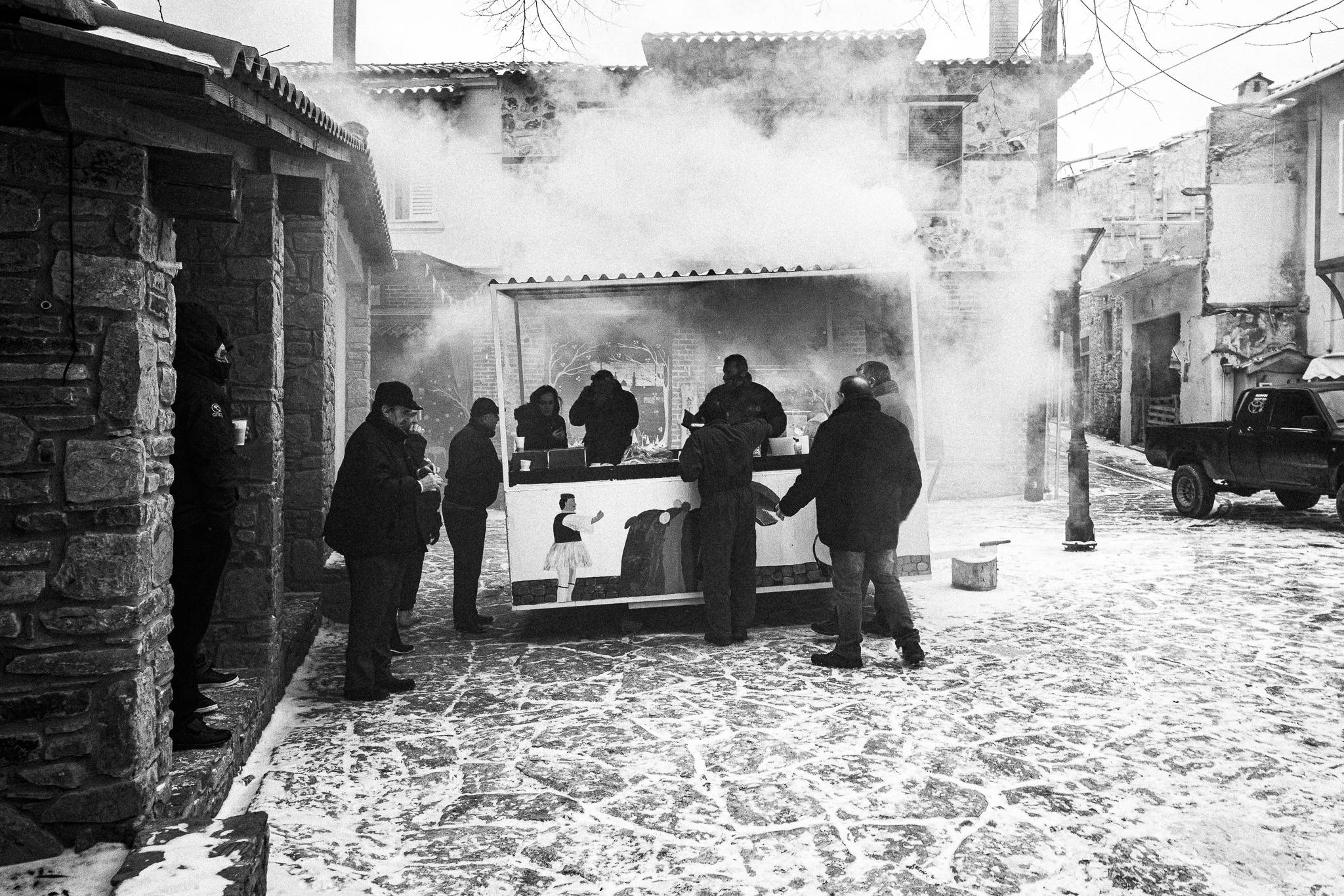 A canteen, Pagan Christmas customs of Northern Greece, by photographer George Tatakis