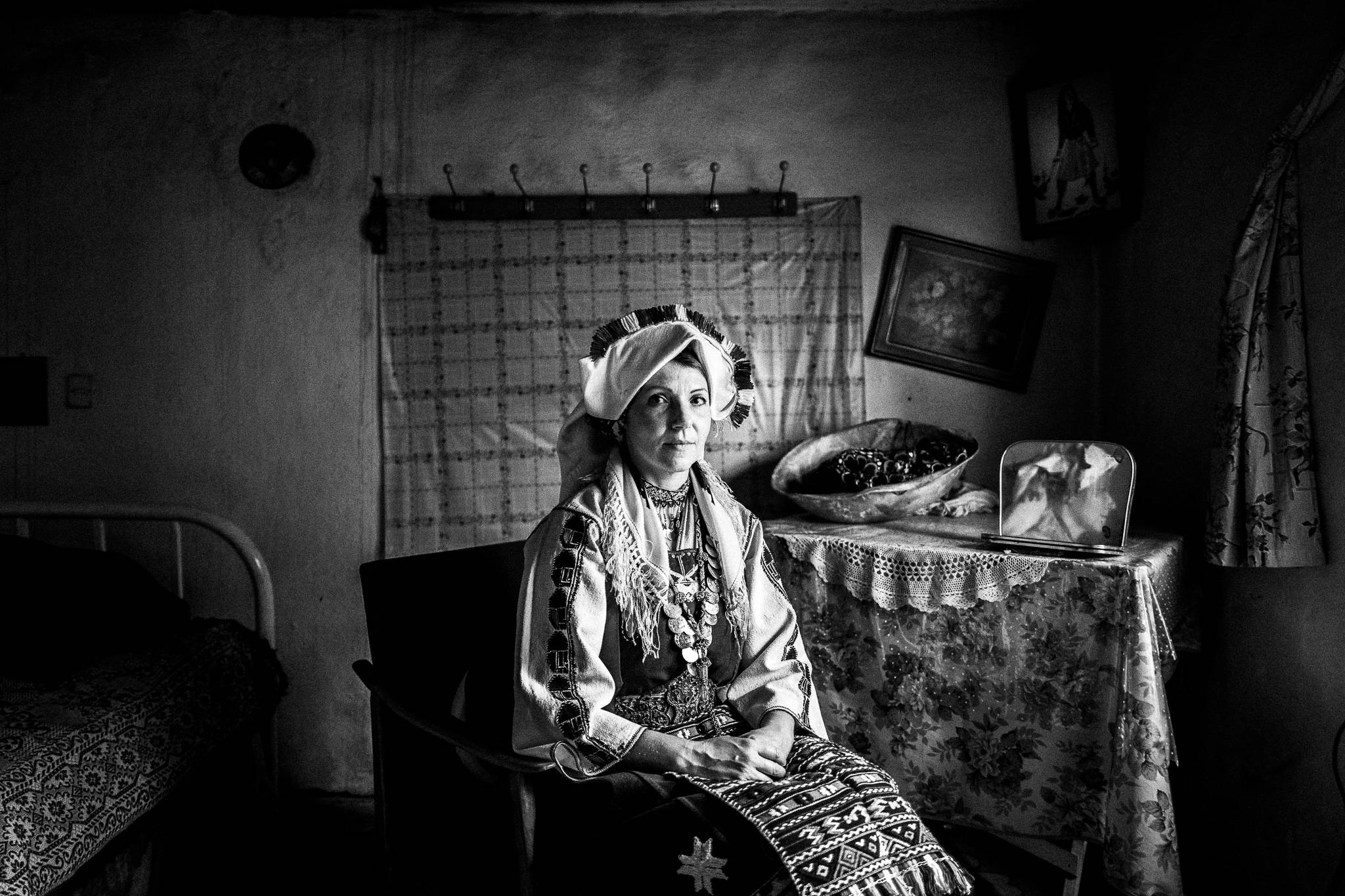 Inside a traditional house of Mani village, Evros, Thrace, Greece, by photographer George Tatakis