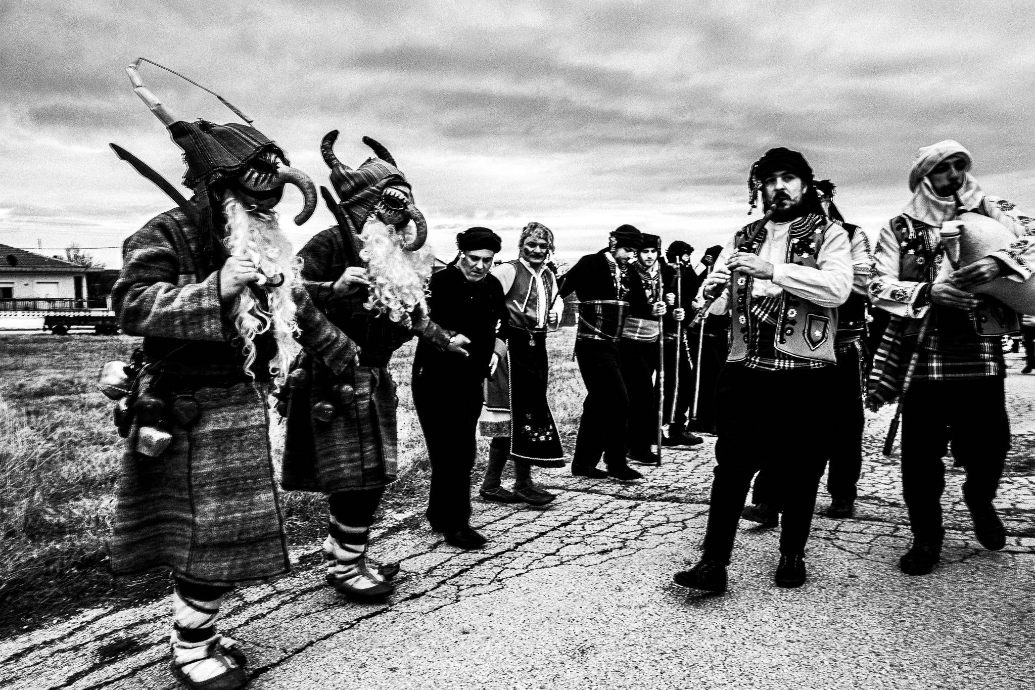 Music and dancing, Pagan Christmas customs of Northern Greece, by photographer George Tatakis
