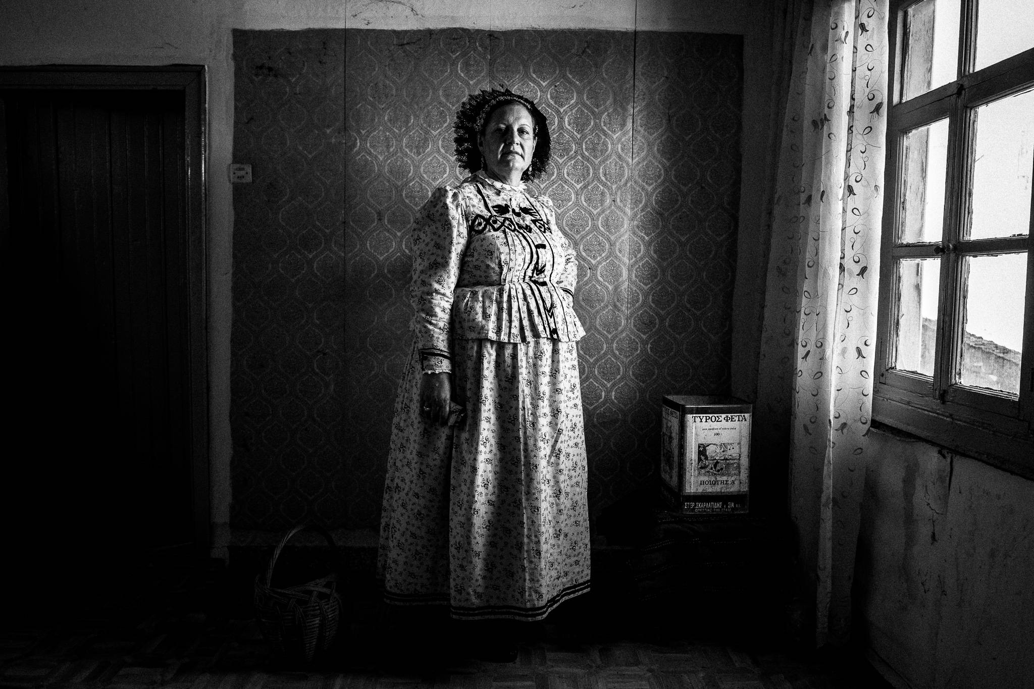 Inside a traditional house of Nea Vyssa, by photographer George Tatakis