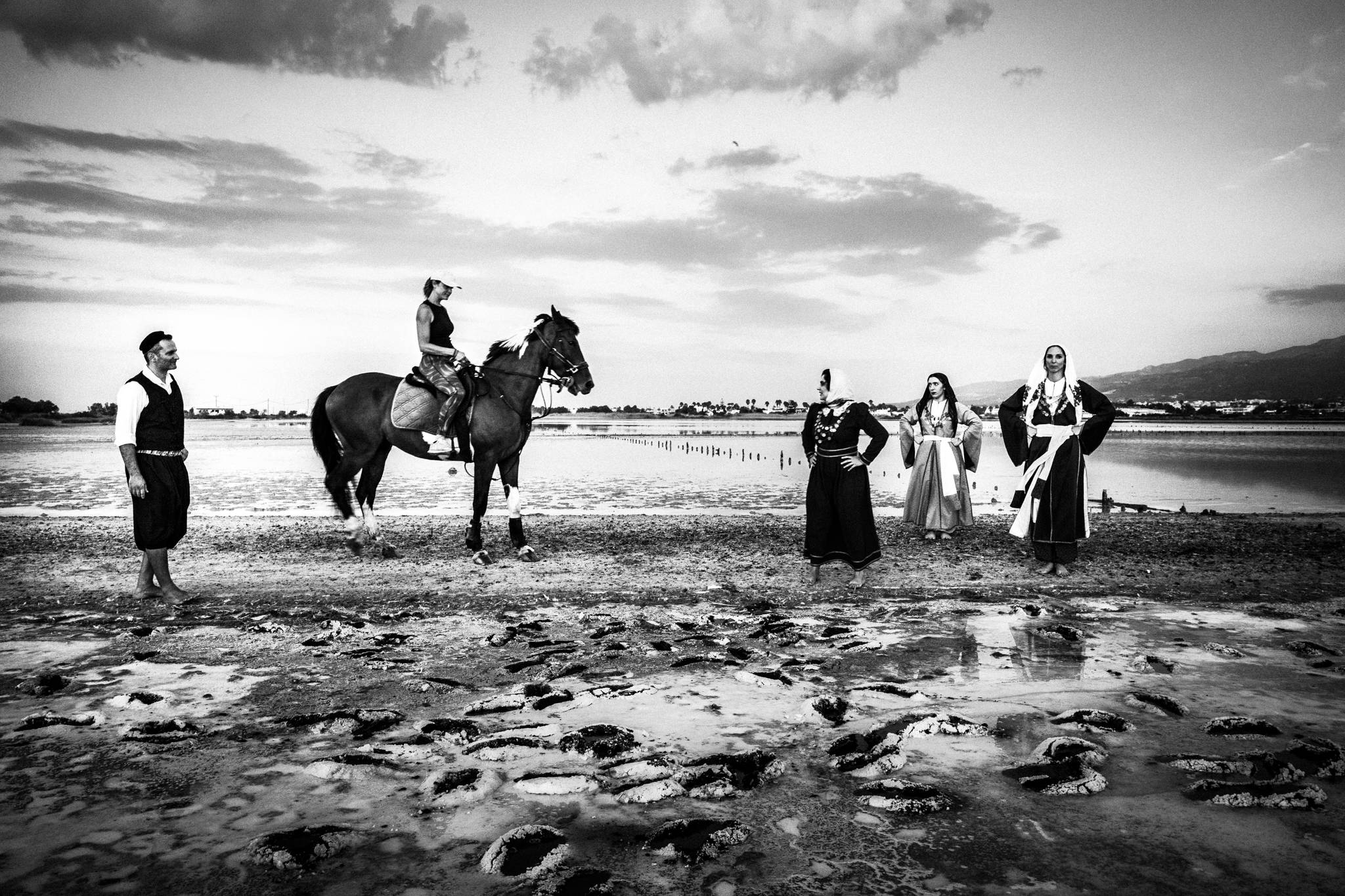 At the salt lake of Tigkaki by photographer George Tatakis