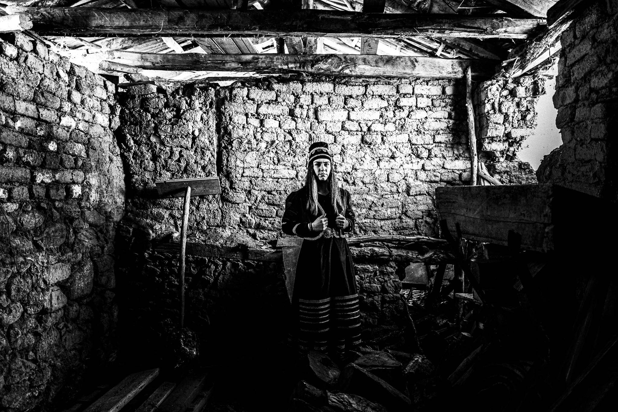 Traditional costume, Pagan Christmas customs of Northern Greece, by photographer George Tatakis