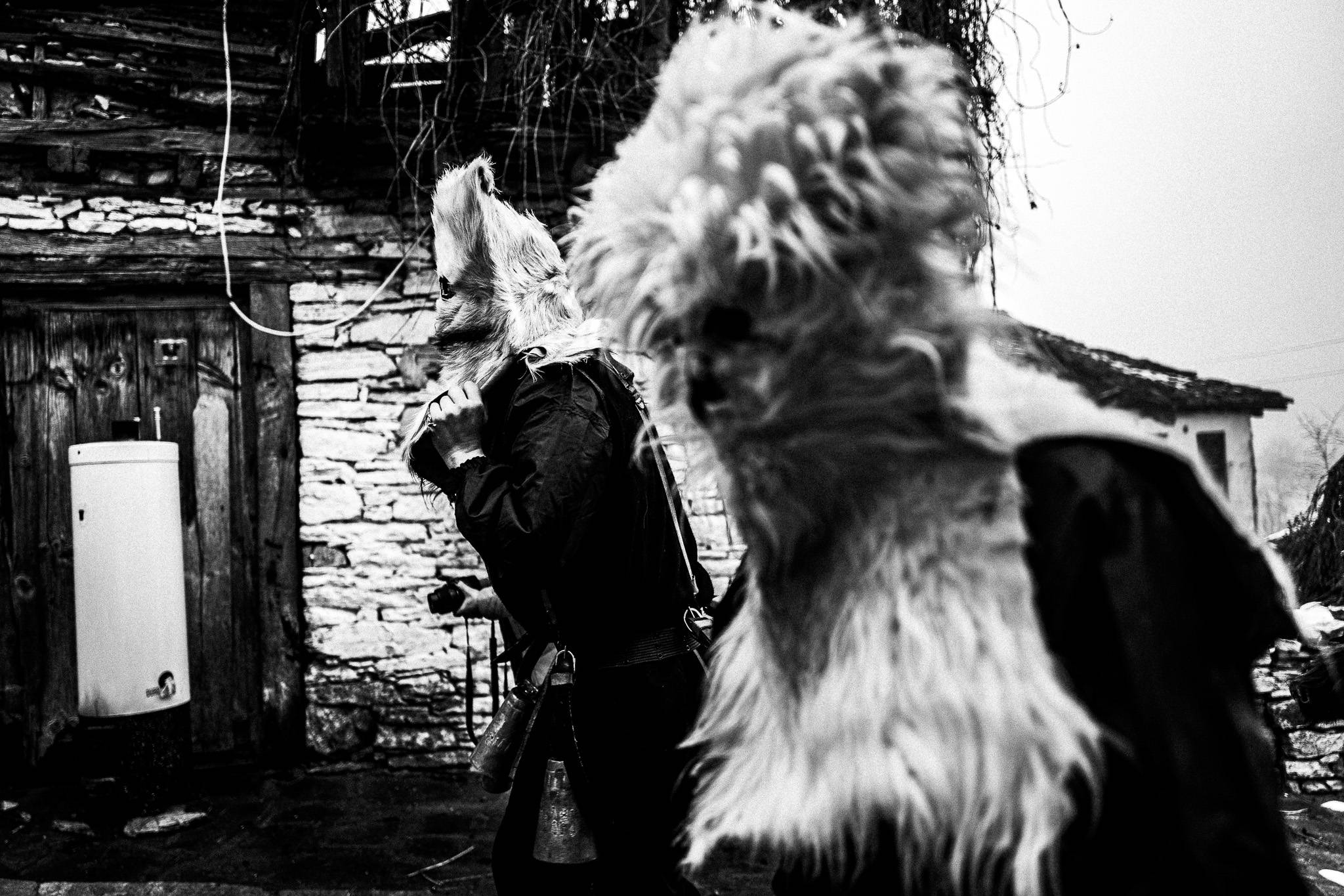 Charapides, Pagan Christmas customs of Northern Greece, by photographer George Tatakis