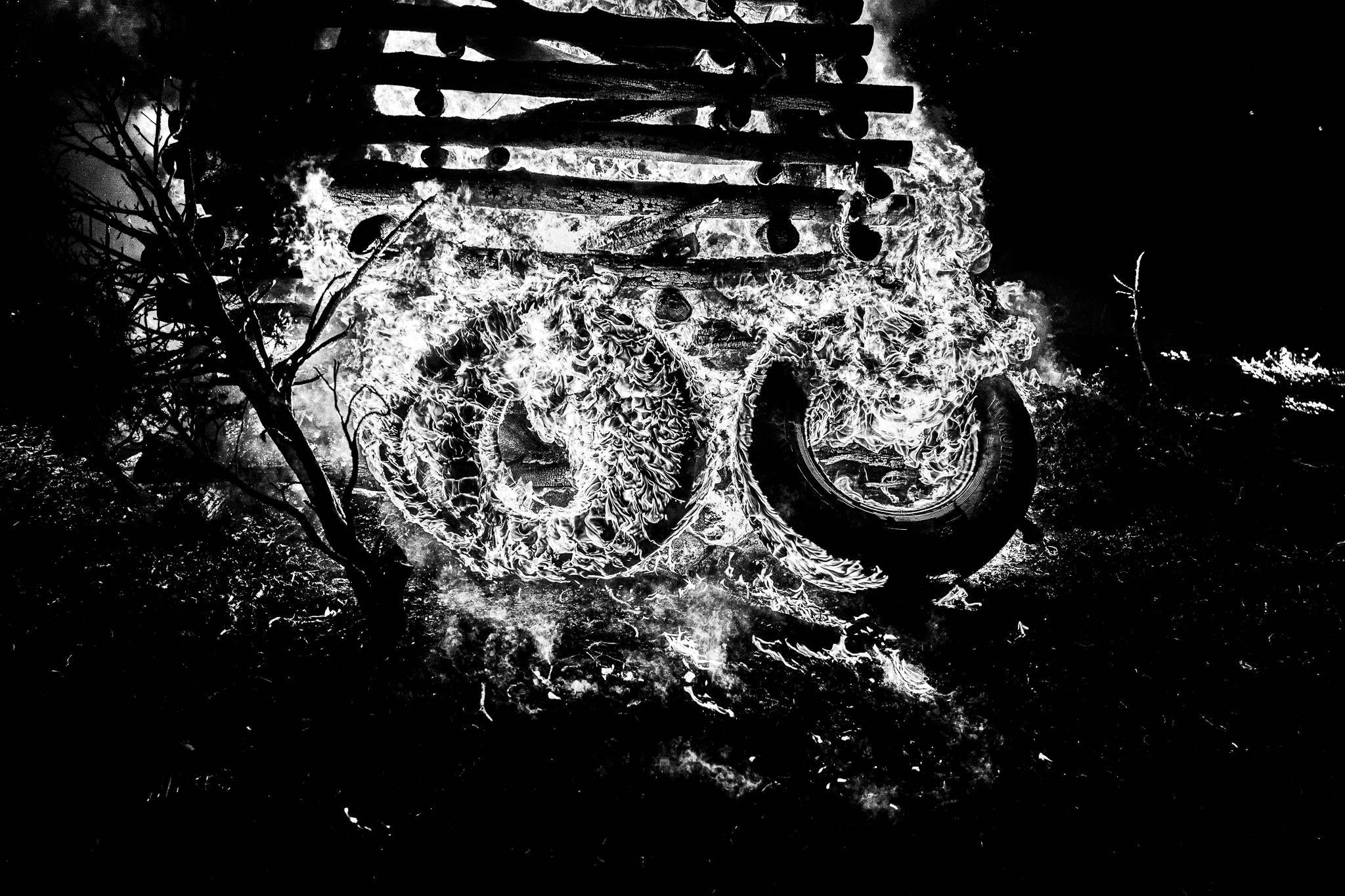 The fire is going, Pagan Christmas customs of Northern Greece, by photographer George Tatakis