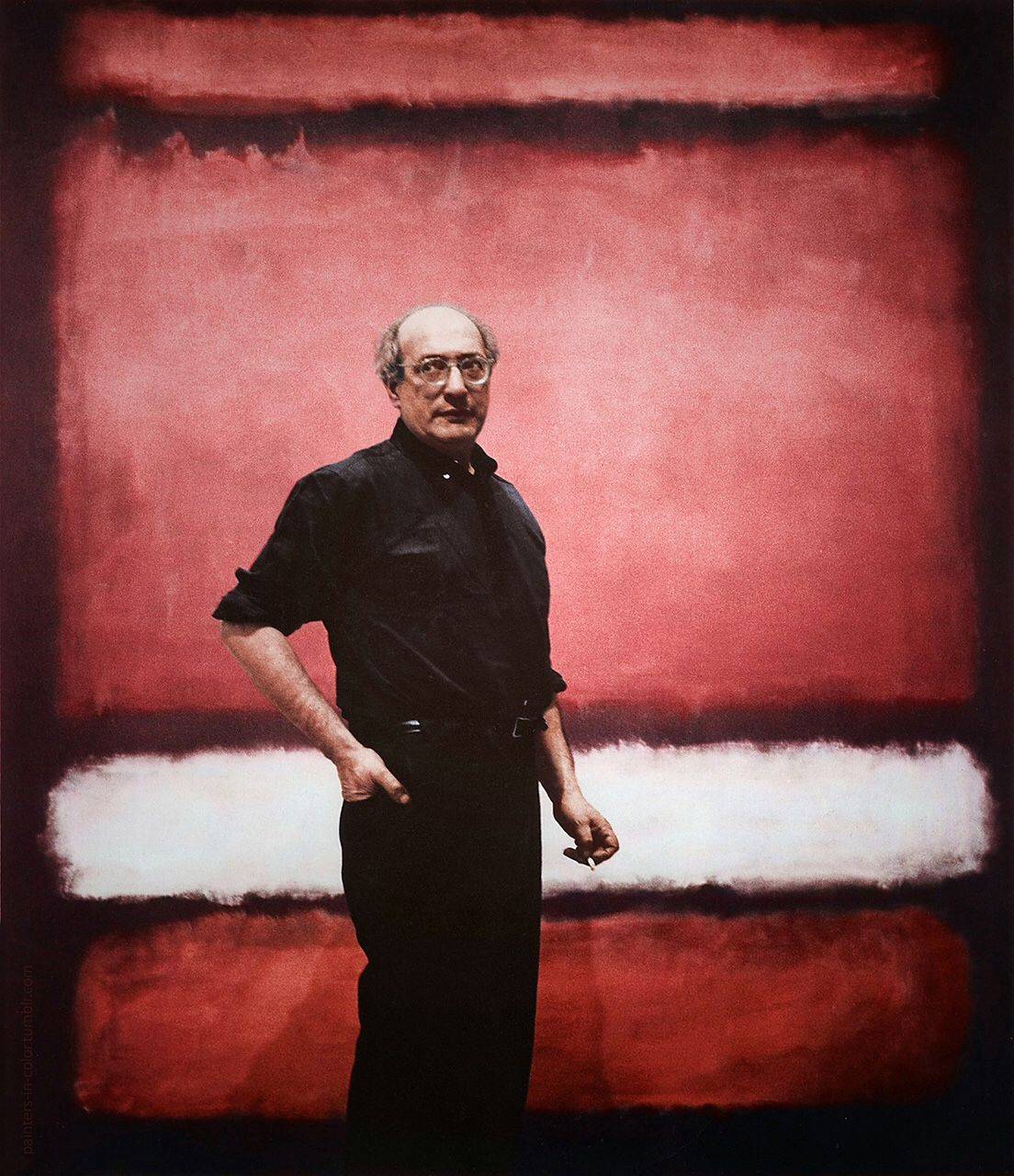 Mark Rothko in front of one of his works