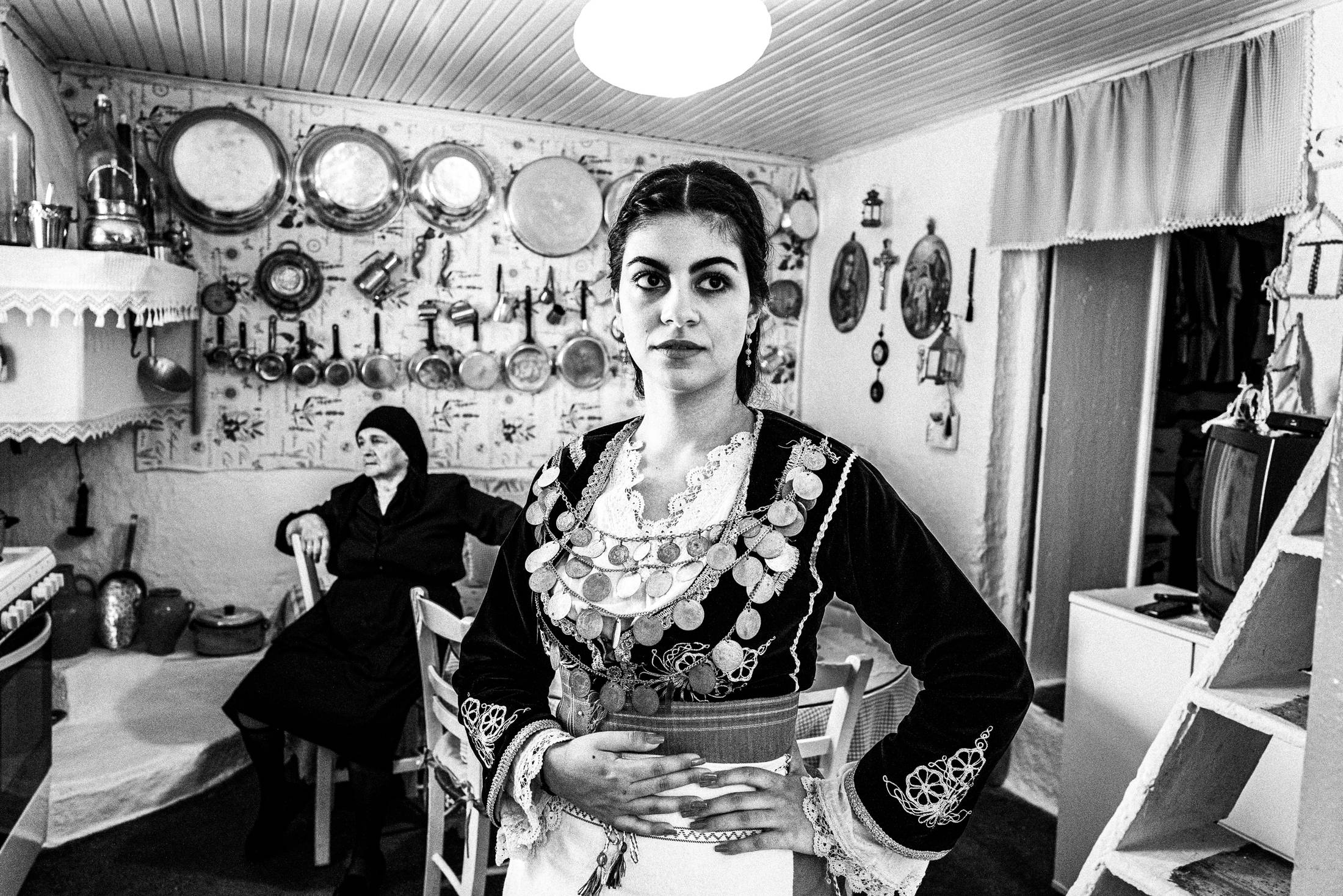 At Zafirenia's house in Anogia, Rethymnon, Crete, by photographer George Tatakis
