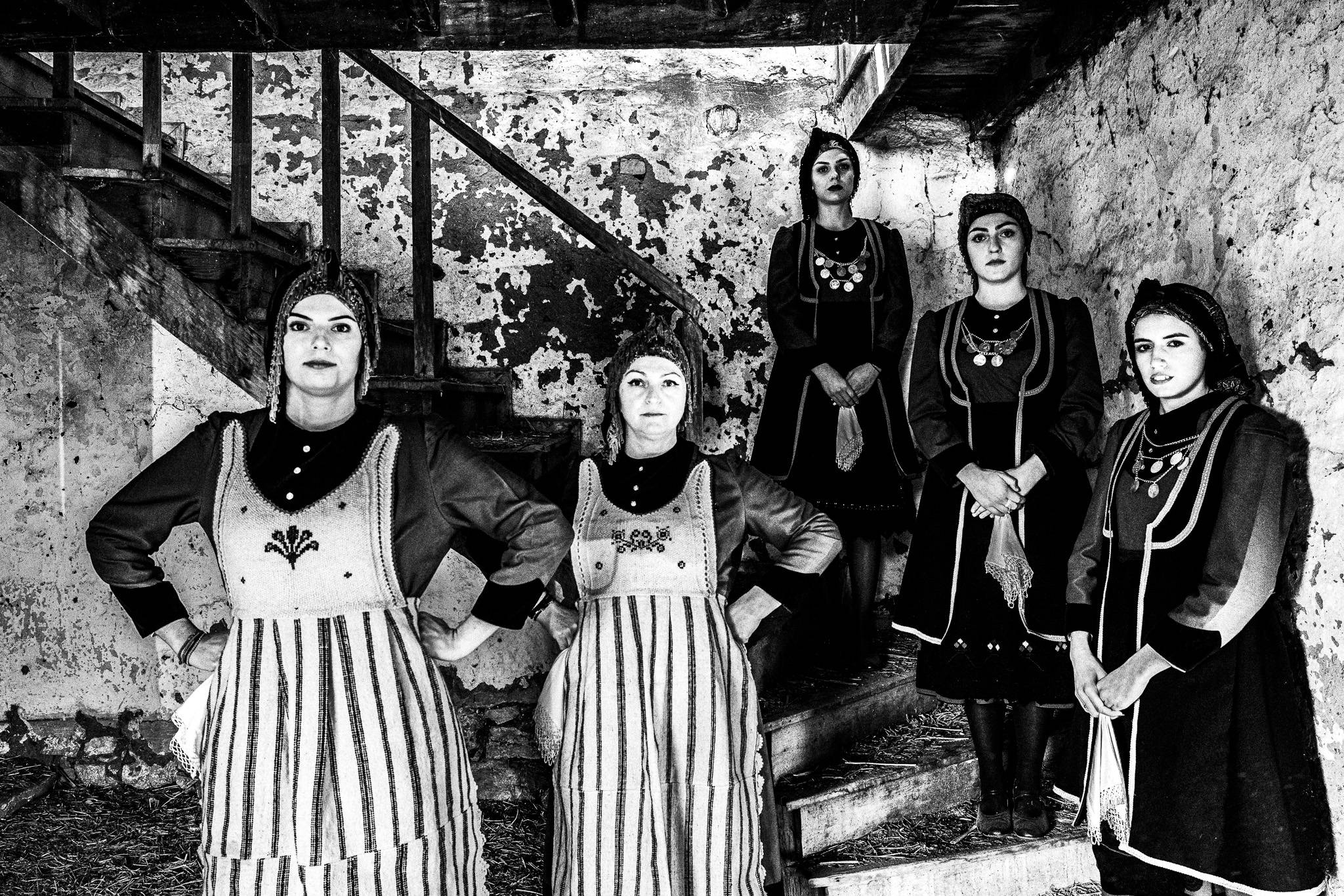 Traditional costumes, Pagan Christmas customs of Northern Greece, by photographer George Tatakis