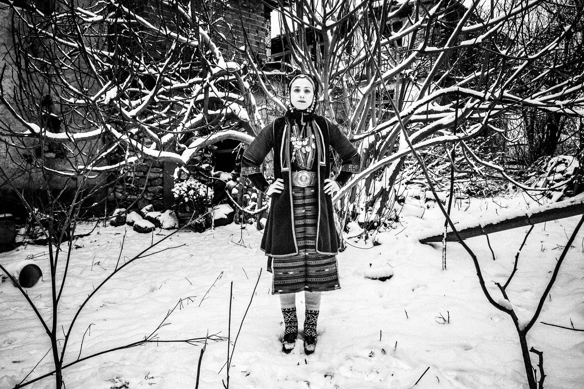Traditional costume, Pagan Christmas customs of Northern Greece, by photographer George Tatakis