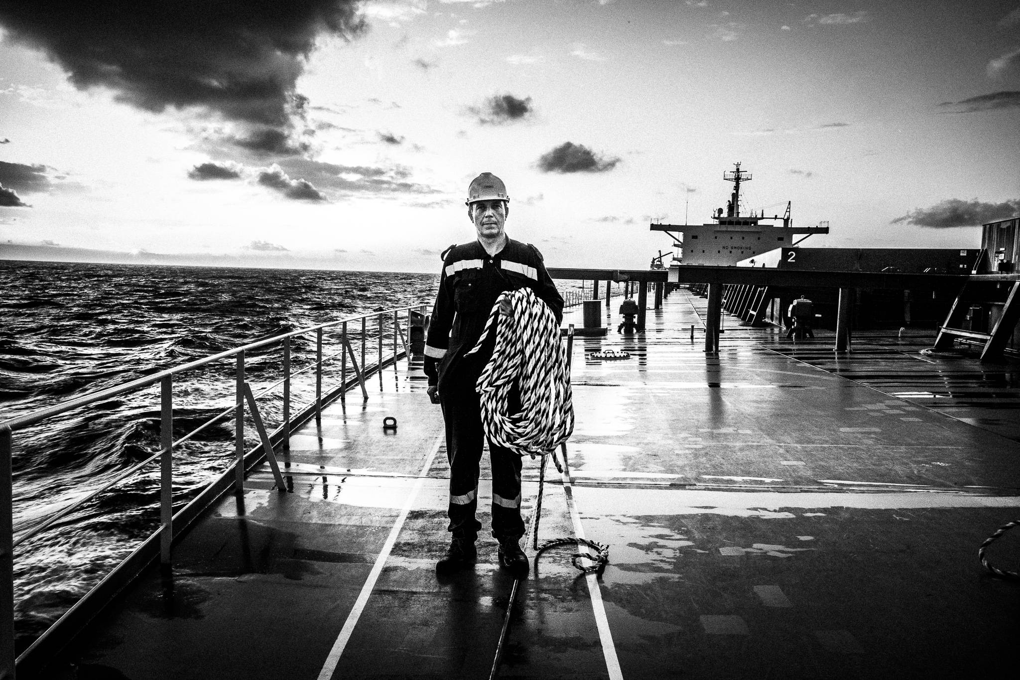 Bosun on deck by photographer George Tatakis